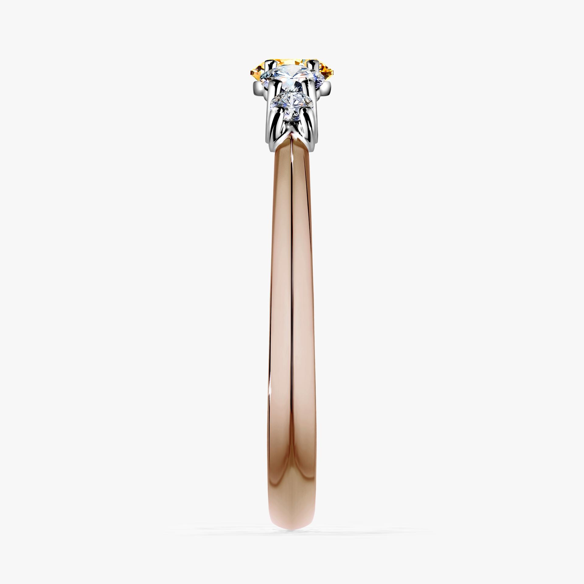 Pierscionek zareczynowy z diamentem zolty 053 CT z rozowego zlota my darling 03