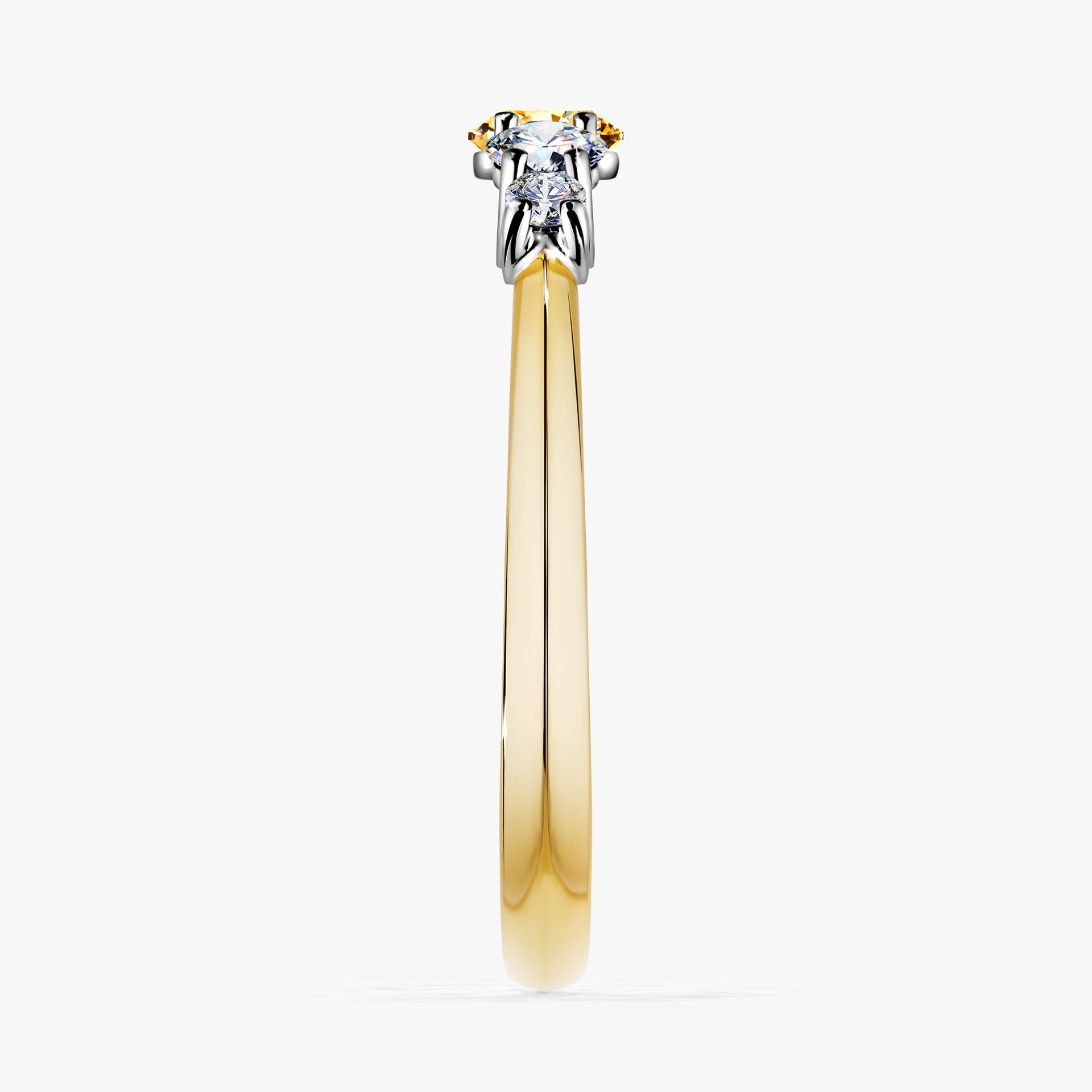 Pierscionek zareczynowy z diamentem zolty 053 CT z zoltego zlota my darling 03