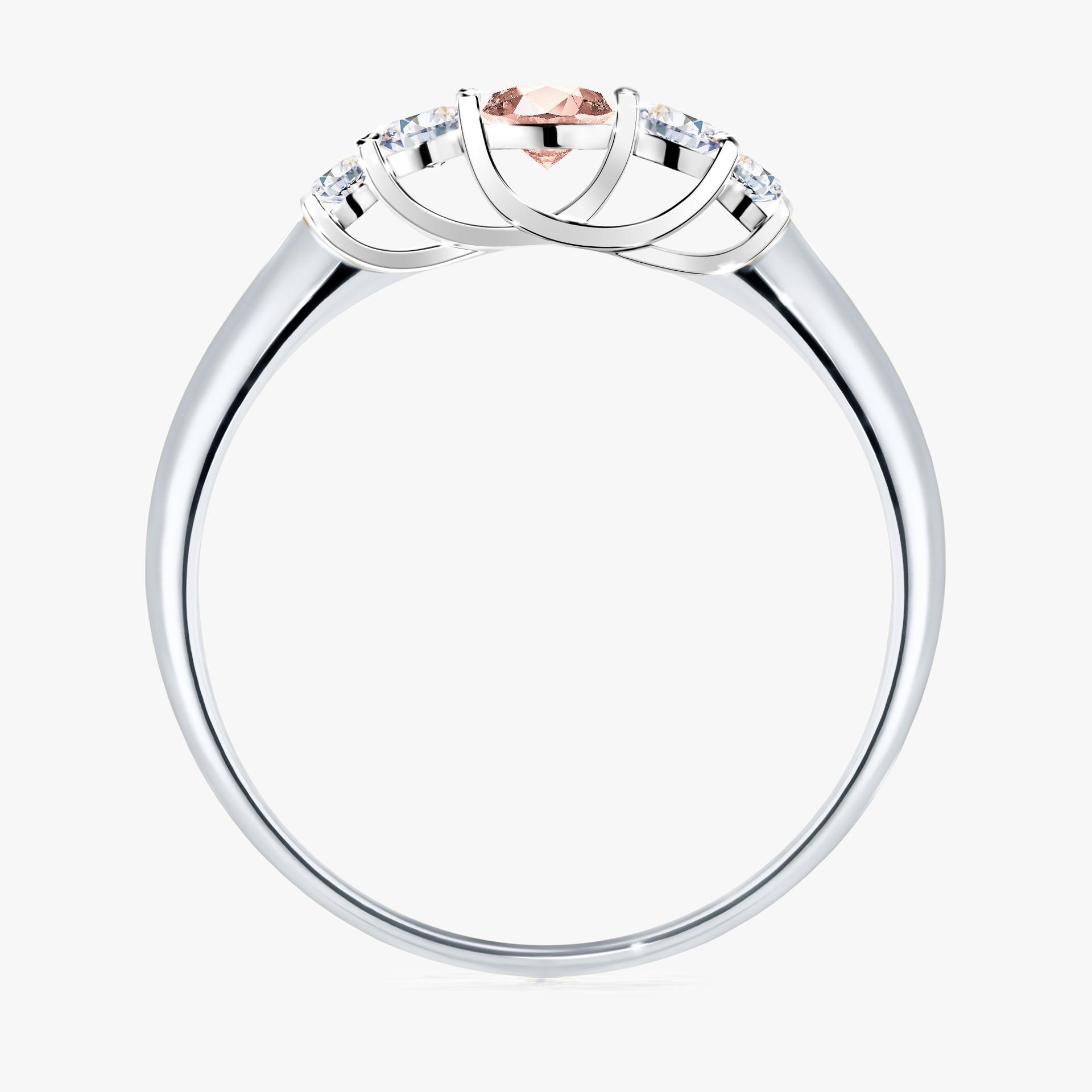 Pierścionek zaręczynowy My Darling z białego złota z morganitem 0,22ct