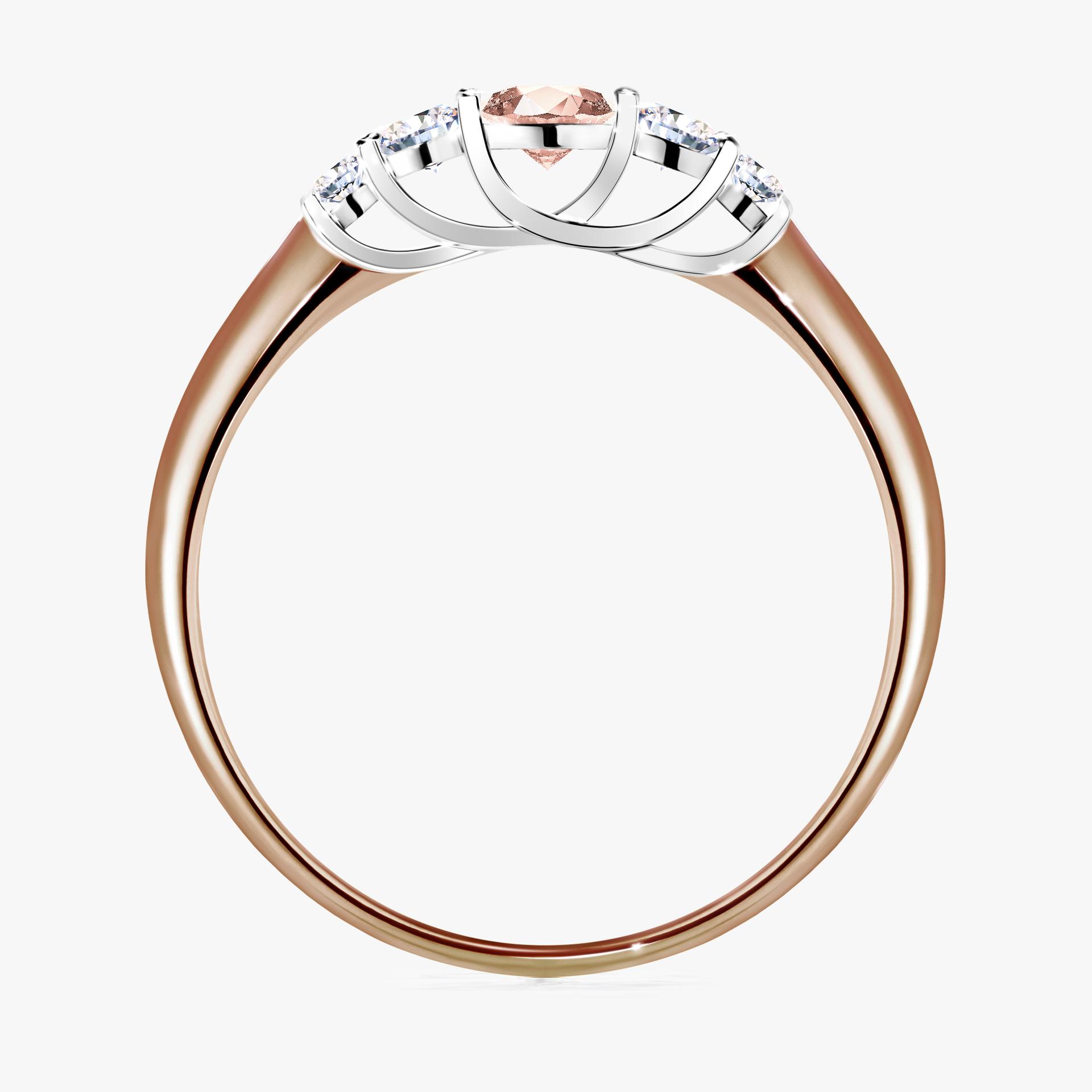 Pierścionek zaręczynowy My Darling z różowego złota z morganitem 0,22ct