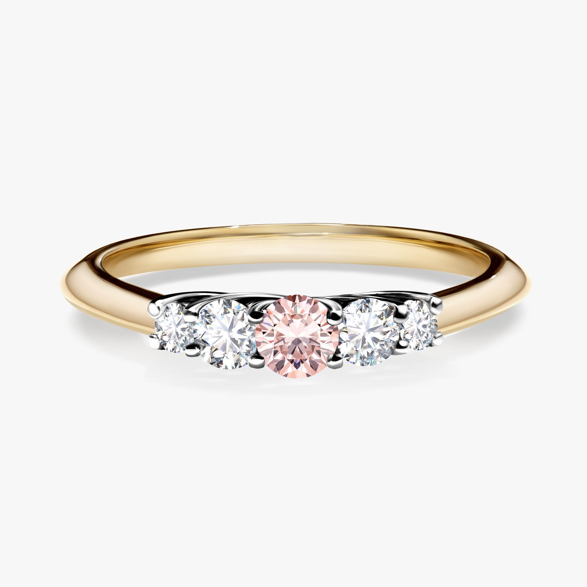 Pierscionek zareczynowy z morganitem 022 CT z zoltego zlota my darling 01