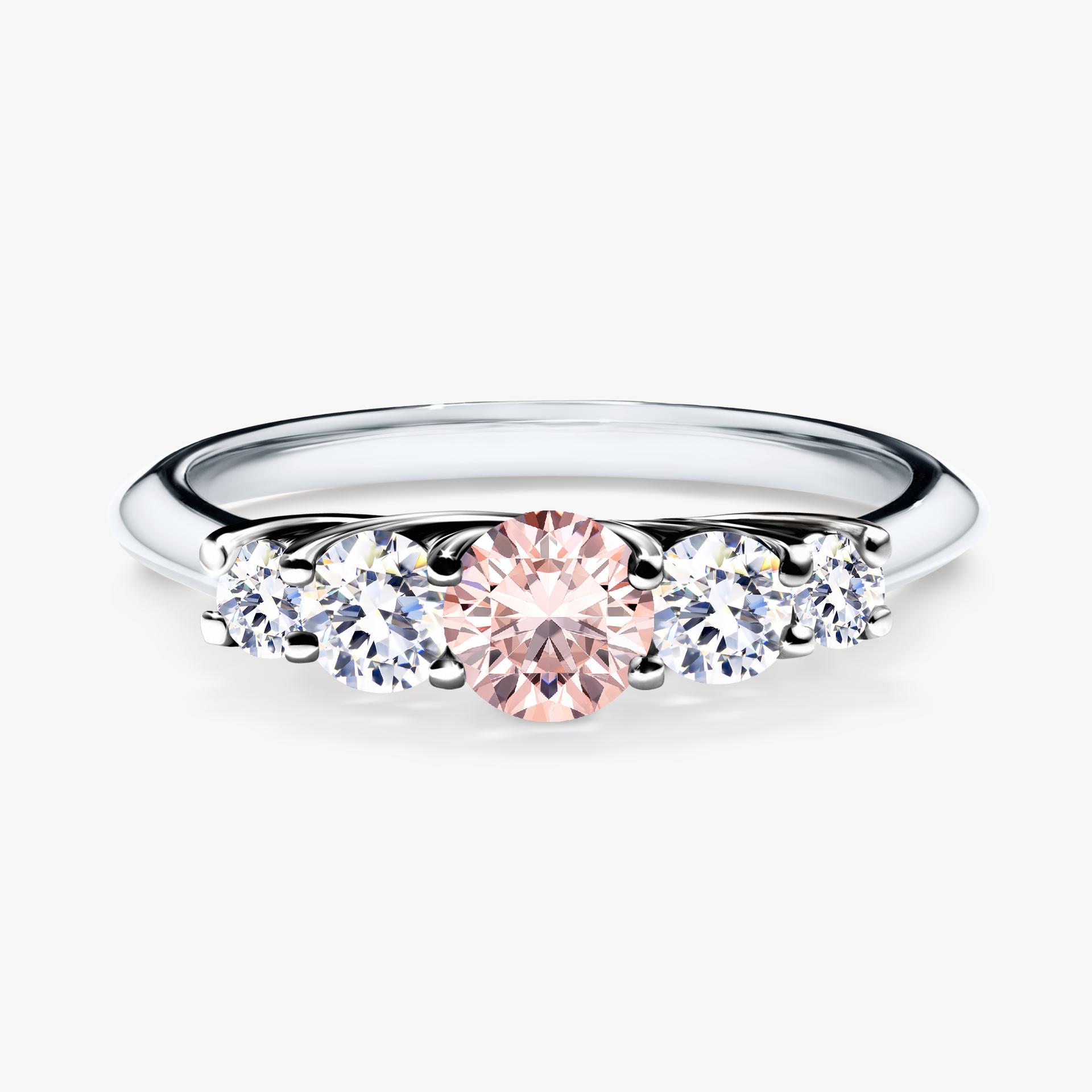 Pierscionek zareczynowy z morganitem 053 CT z bialego zlota my darling 01