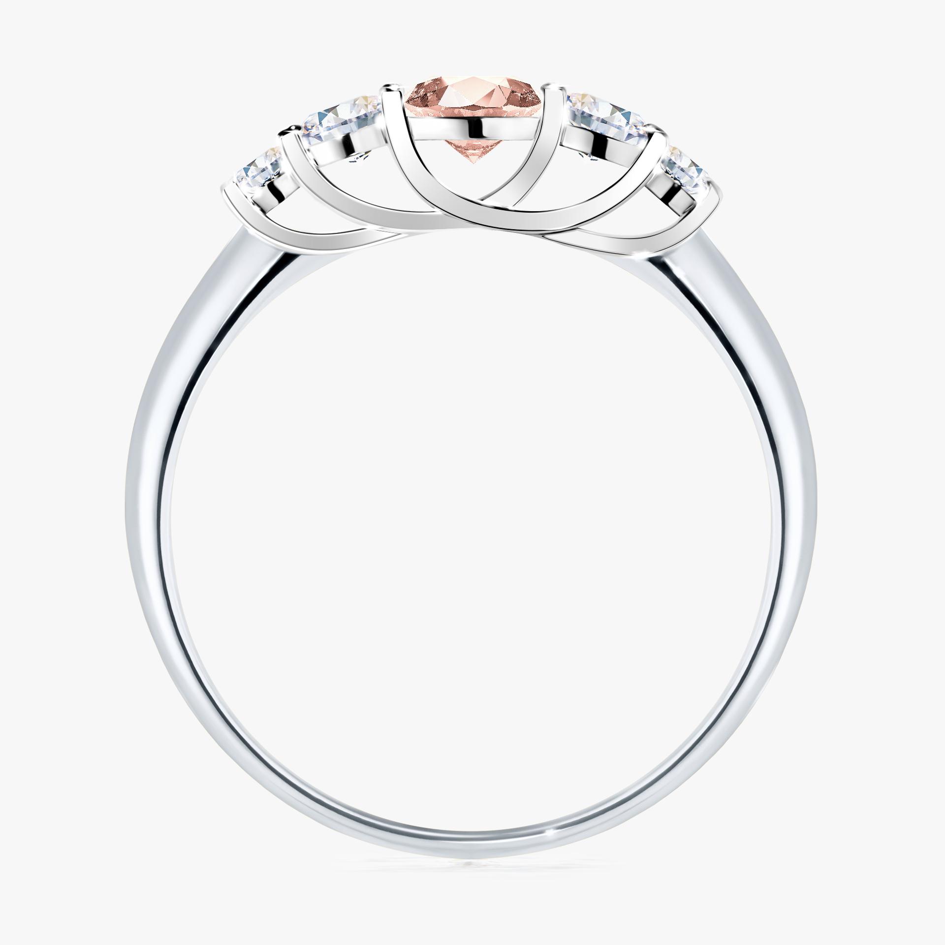 Pierscionek zareczynowy z morganitem 053 CT z bialego zlota my darling 02