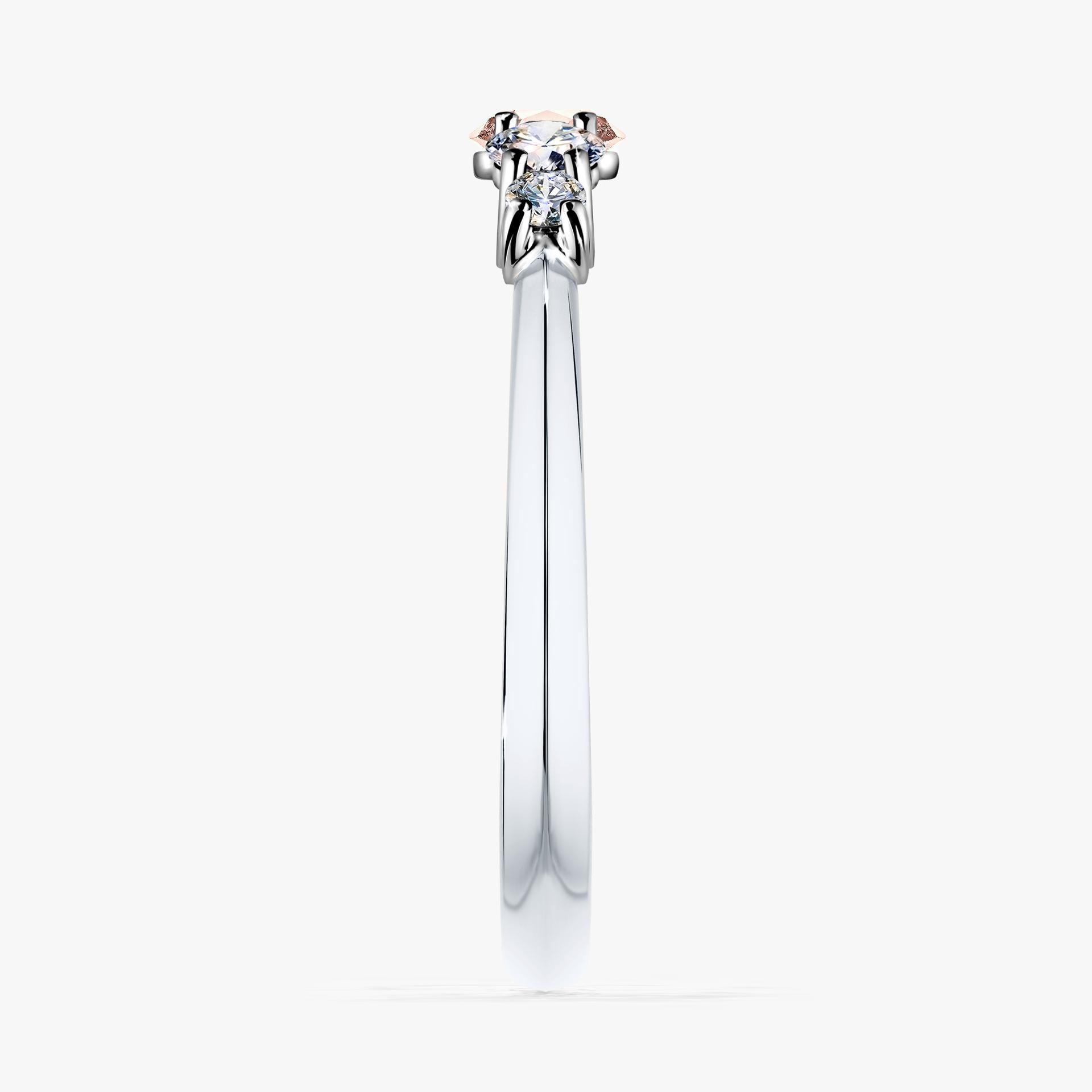 Pierscionek zareczynowy z morganitem 053 CT z bialego zlota my darling 03