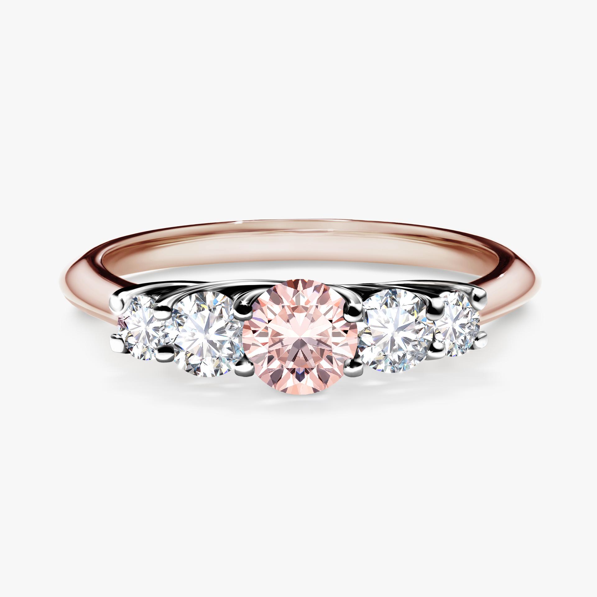 Pierscionek zareczynowy z morganitem 053 CT z rozowego zlota my darling 01