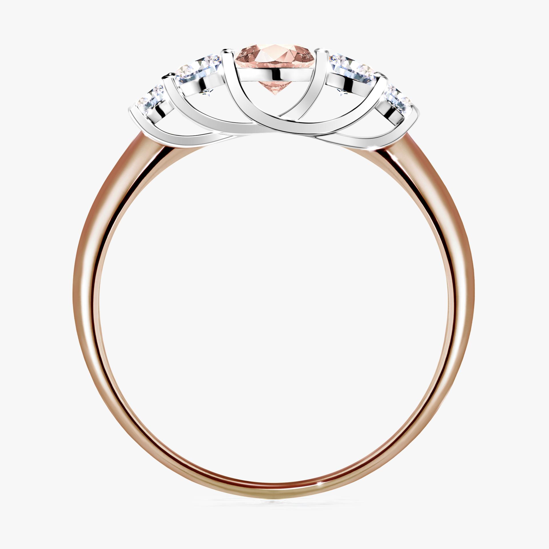 Pierscionek zareczynowy z morganitem 053 CT z rozowego zlota my darling 02