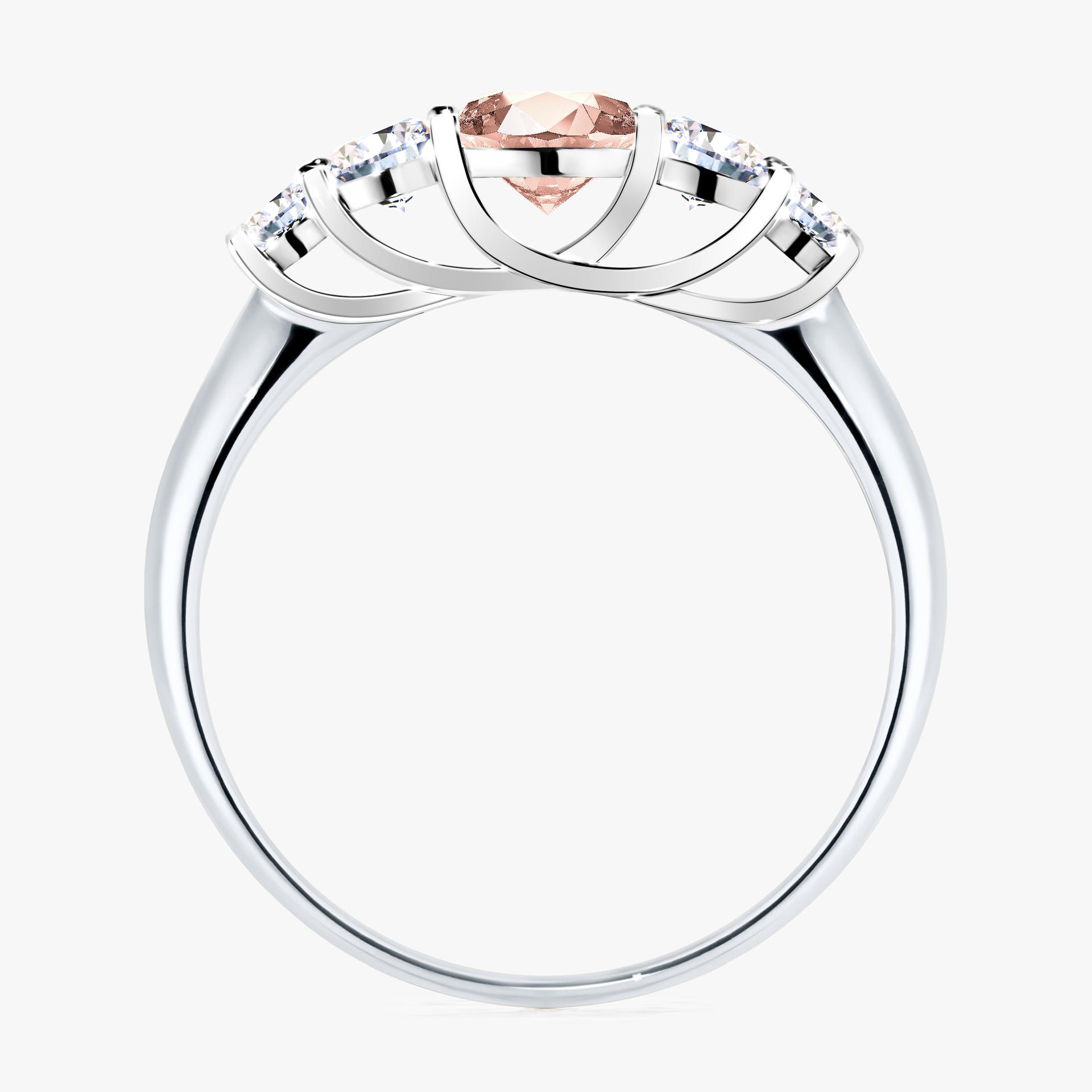 Pierscionek zareczynowy z morganitem 096 CT z bialego zlota my darling 02