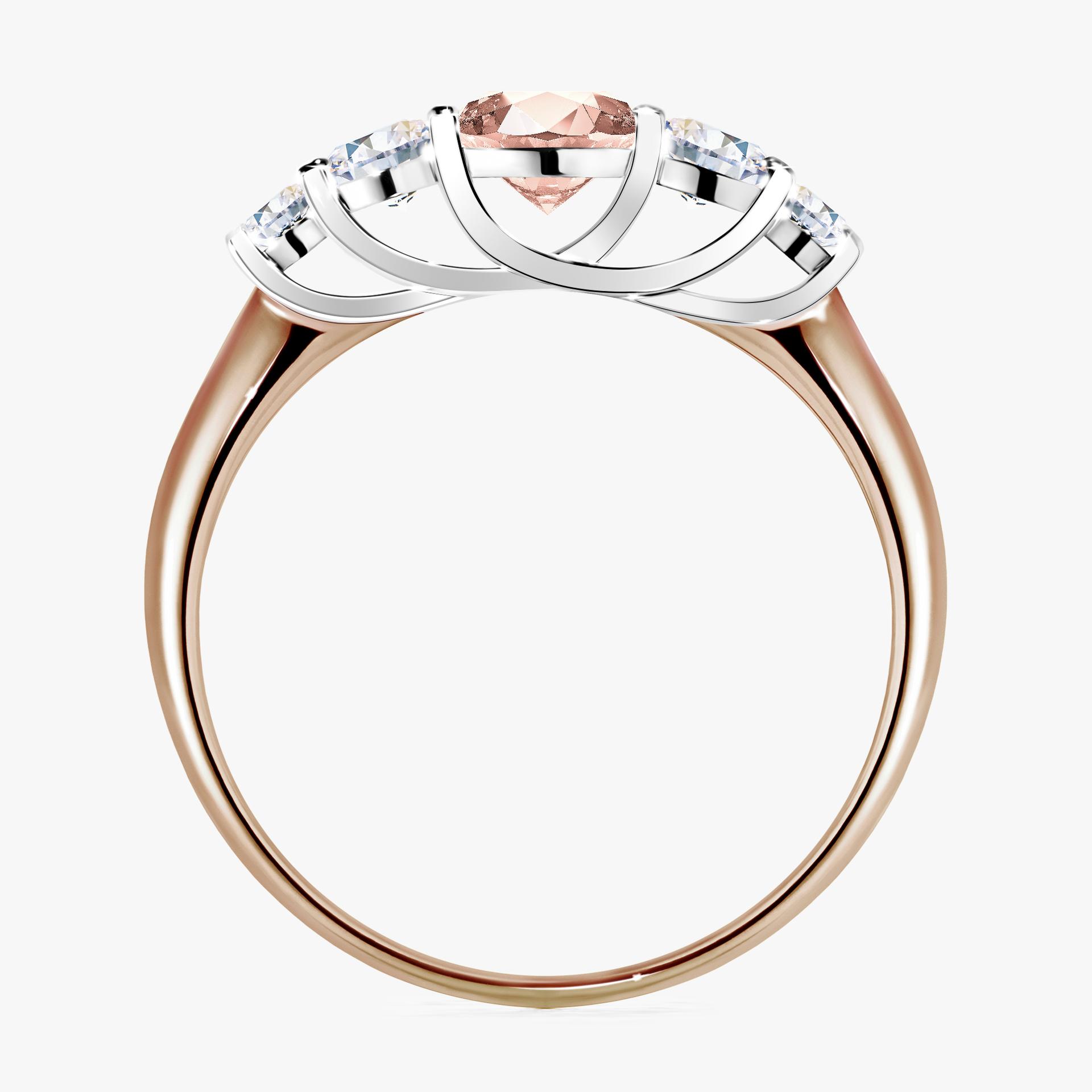 Pierscionek zareczynowy z morganitem 096 CT z rozowego zlota my darling 02