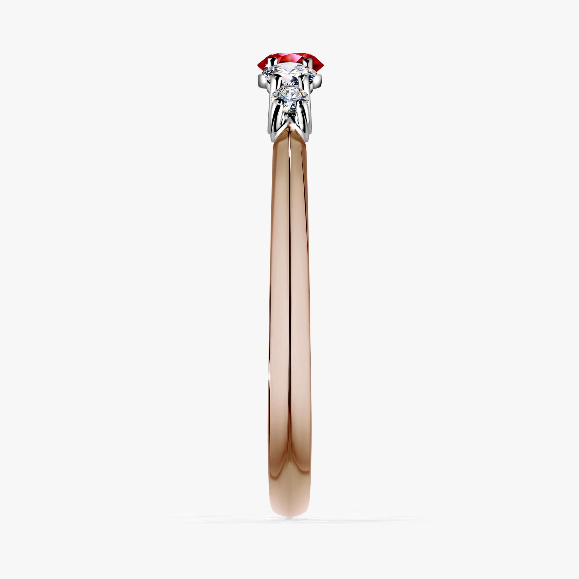 Pierścionek zaręczynowy My Darling z różowego złota z rubinem 0,22ct