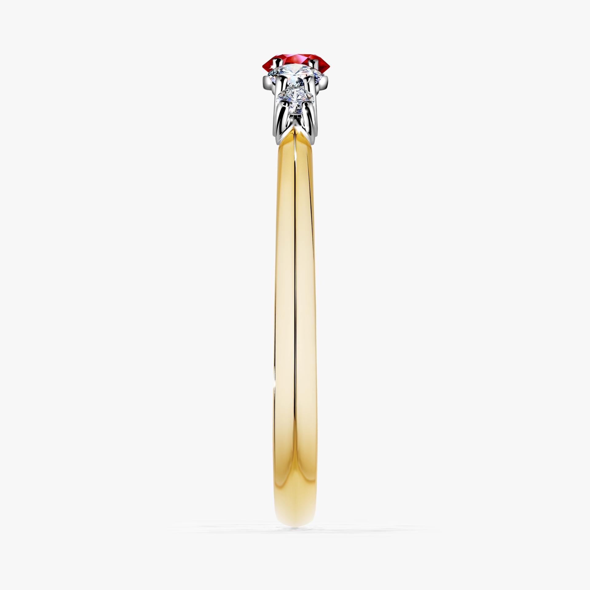 Pierścionek zaręczynowy My Darling z żółtego złota z rubinem 0,22ct