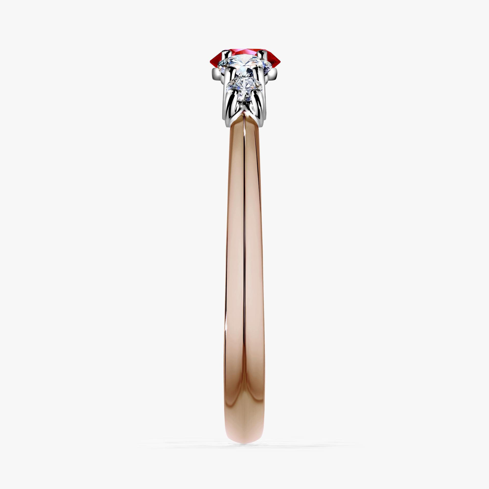 Pierścionek zaręczynowy My Darling z różowego złota z rubinem 0,53ct