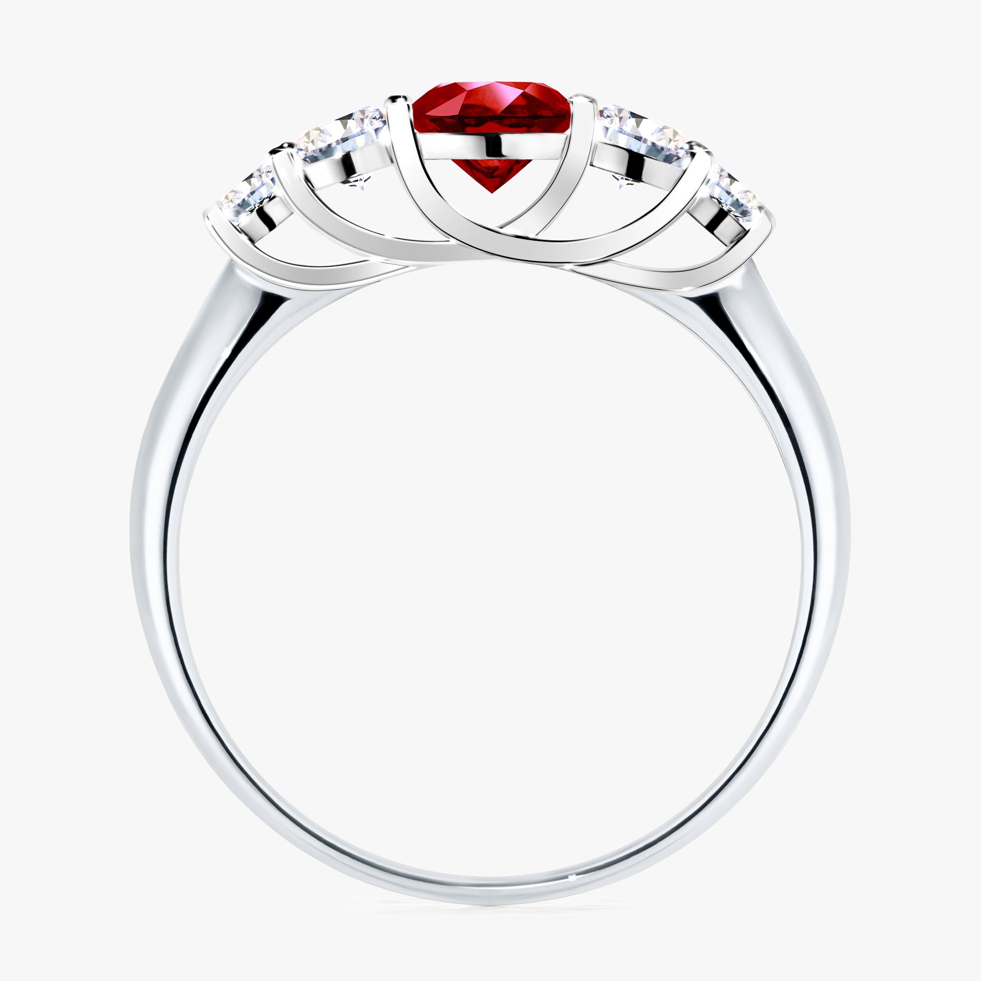 Pierscionek zareczynowy z rubinem 096 CT z bialego zlota my darling 02