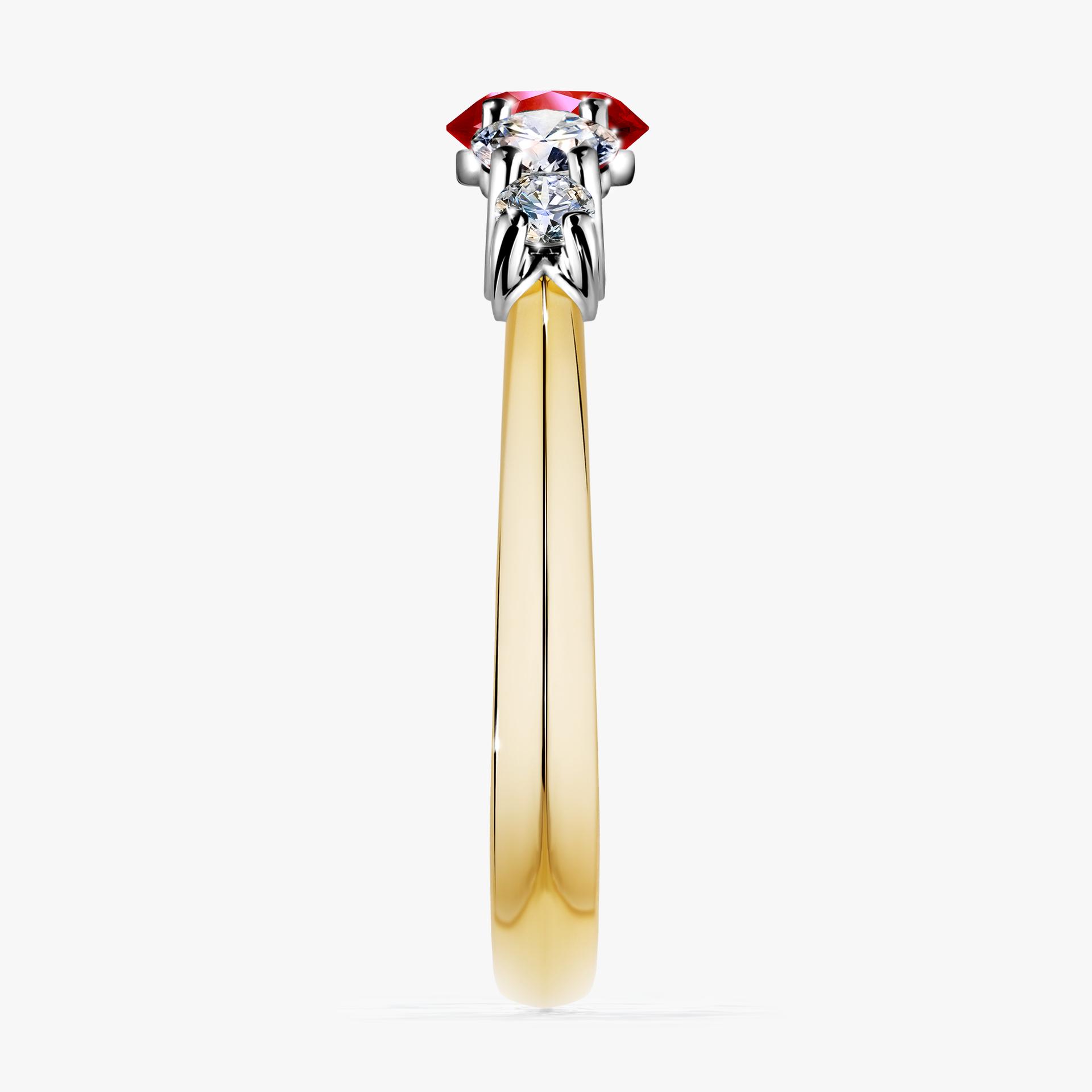 Pierścionek zaręczynowy My Darling z żółtego złota z rubinem 0,96ct