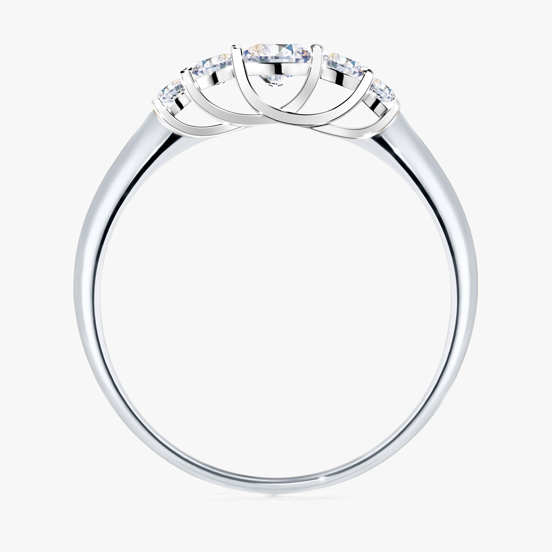 Pierscionek zareczynowy z szafirem bialym 022 CT z bialego zlota my darling 02