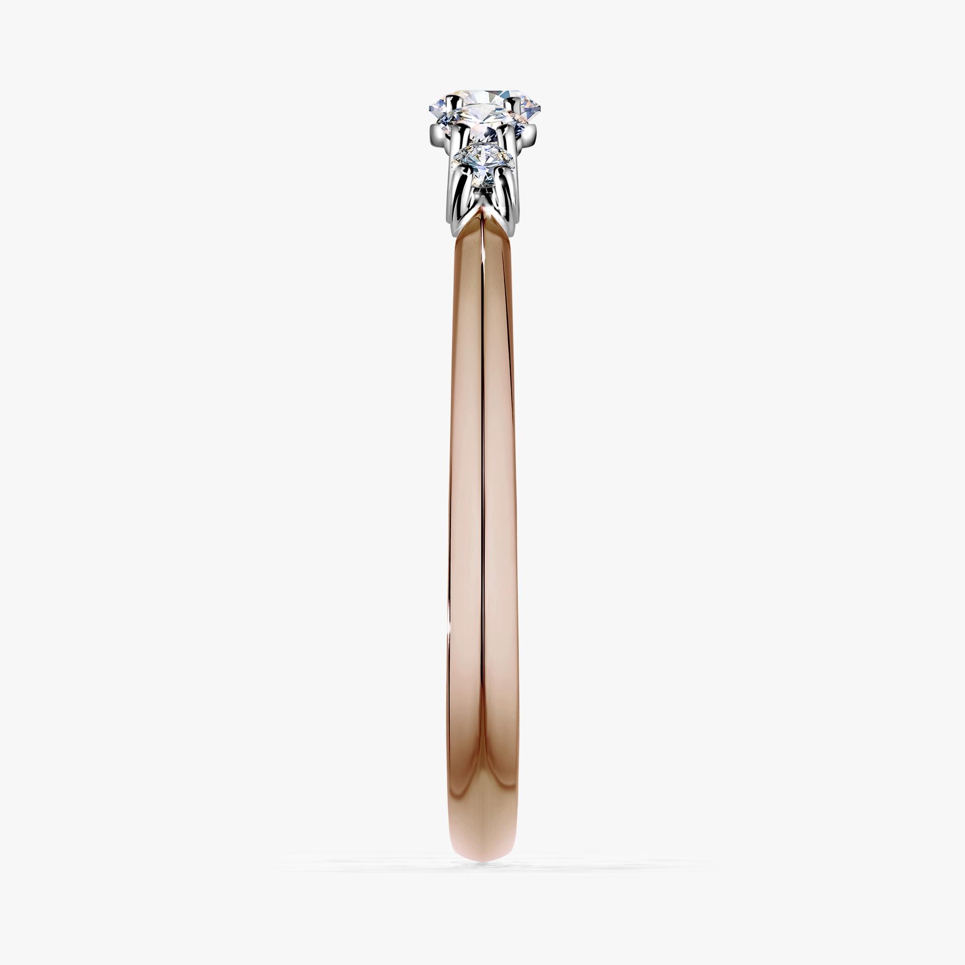 Pierscionek zareczynowy z szafirem bialym 022 CT z rozowego zlota my darling 03