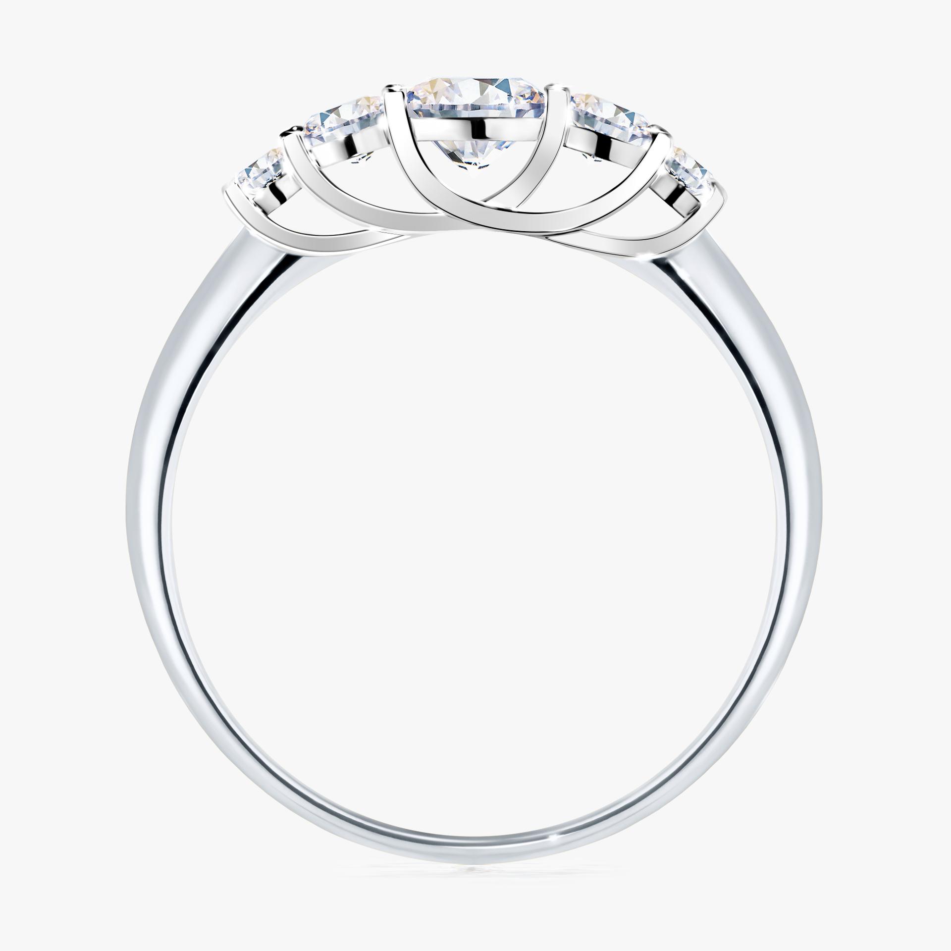 Pierscionek zareczynowy z szafirem bialym 053 CT z bialego zlota my darling 02