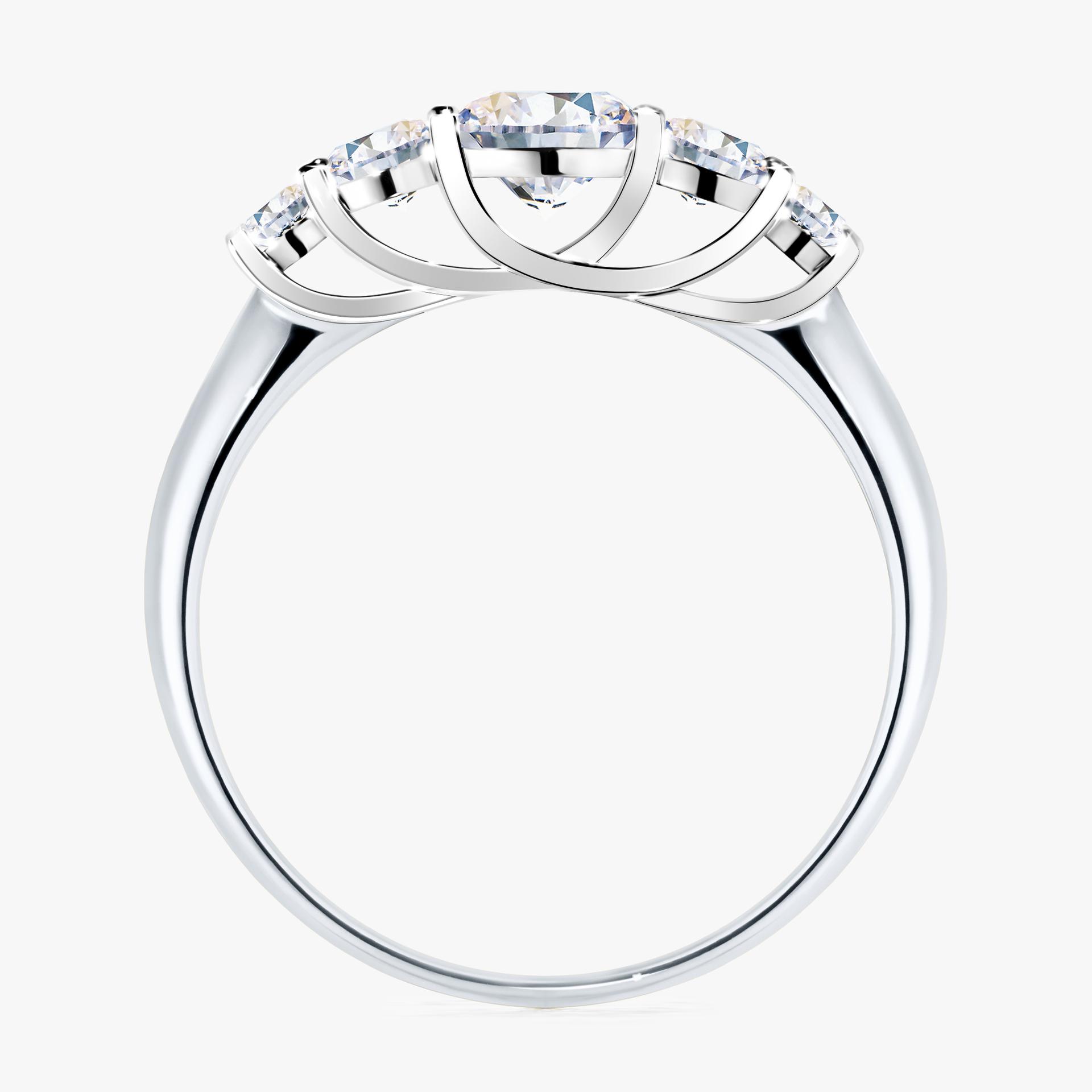 Pierscionek zareczynowy z szafirem bialym 096 CT z bialego zlota my darling 02