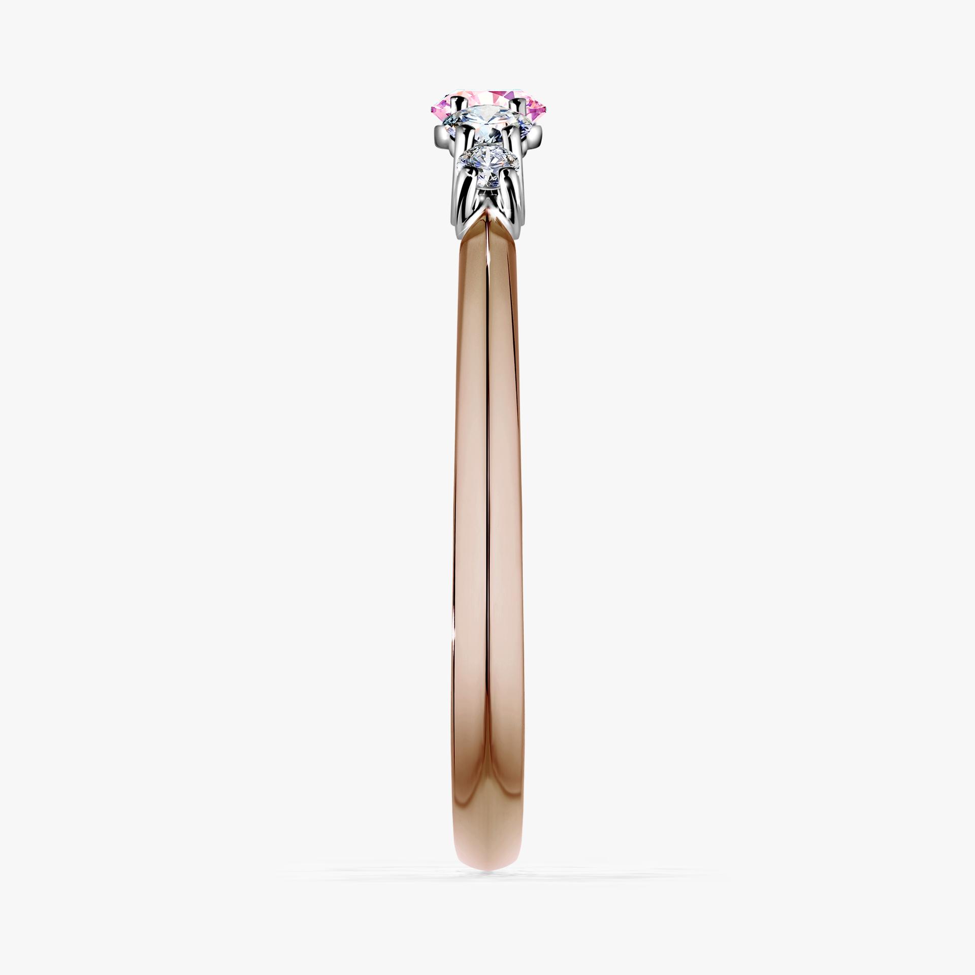 Pierscionek zareczynowy z szafirem rozowym 022 CT z rozowego zlota my darling 03