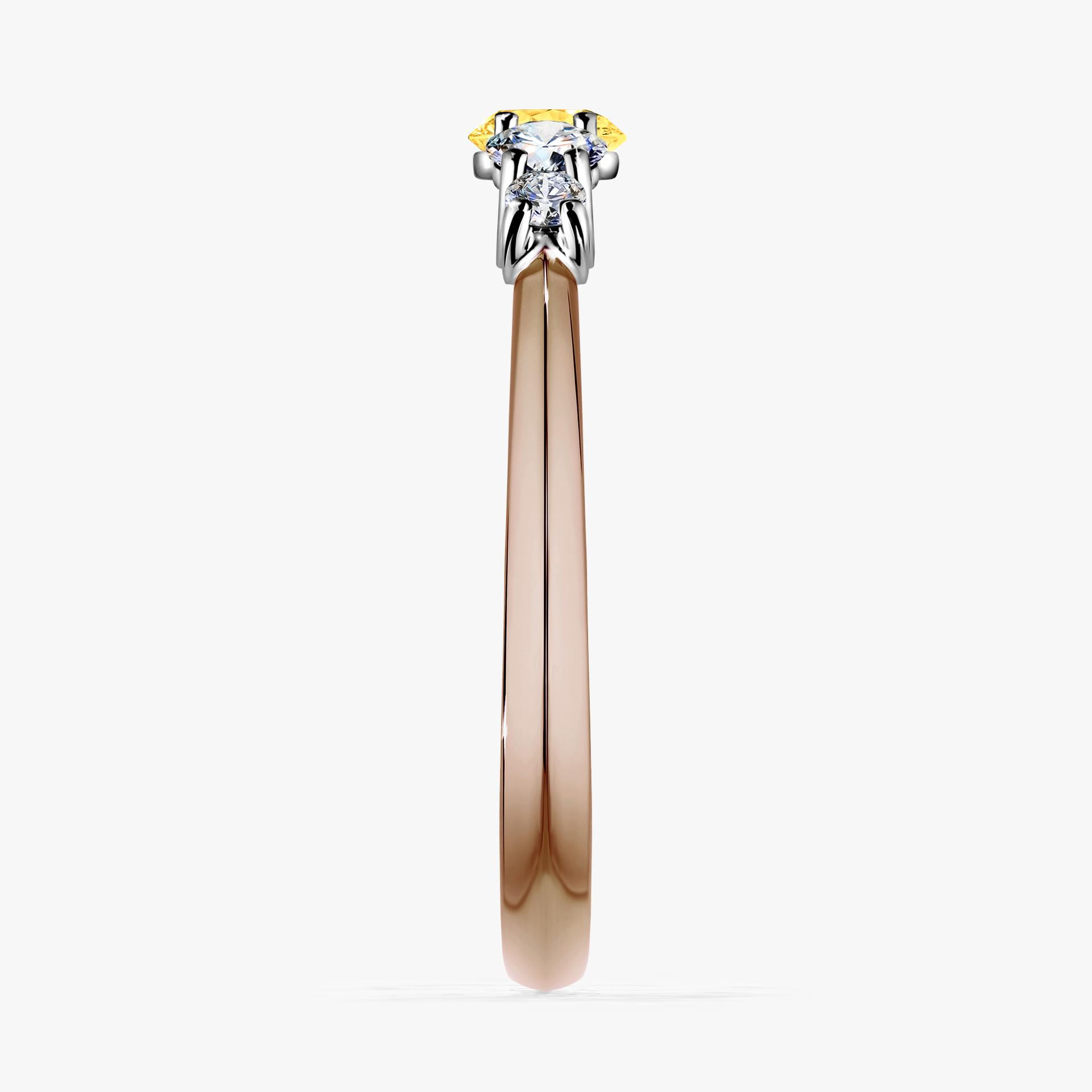 Pierscionek zareczynowy z szafirem zoltym 053 CT z rozowego zlota my darling 03