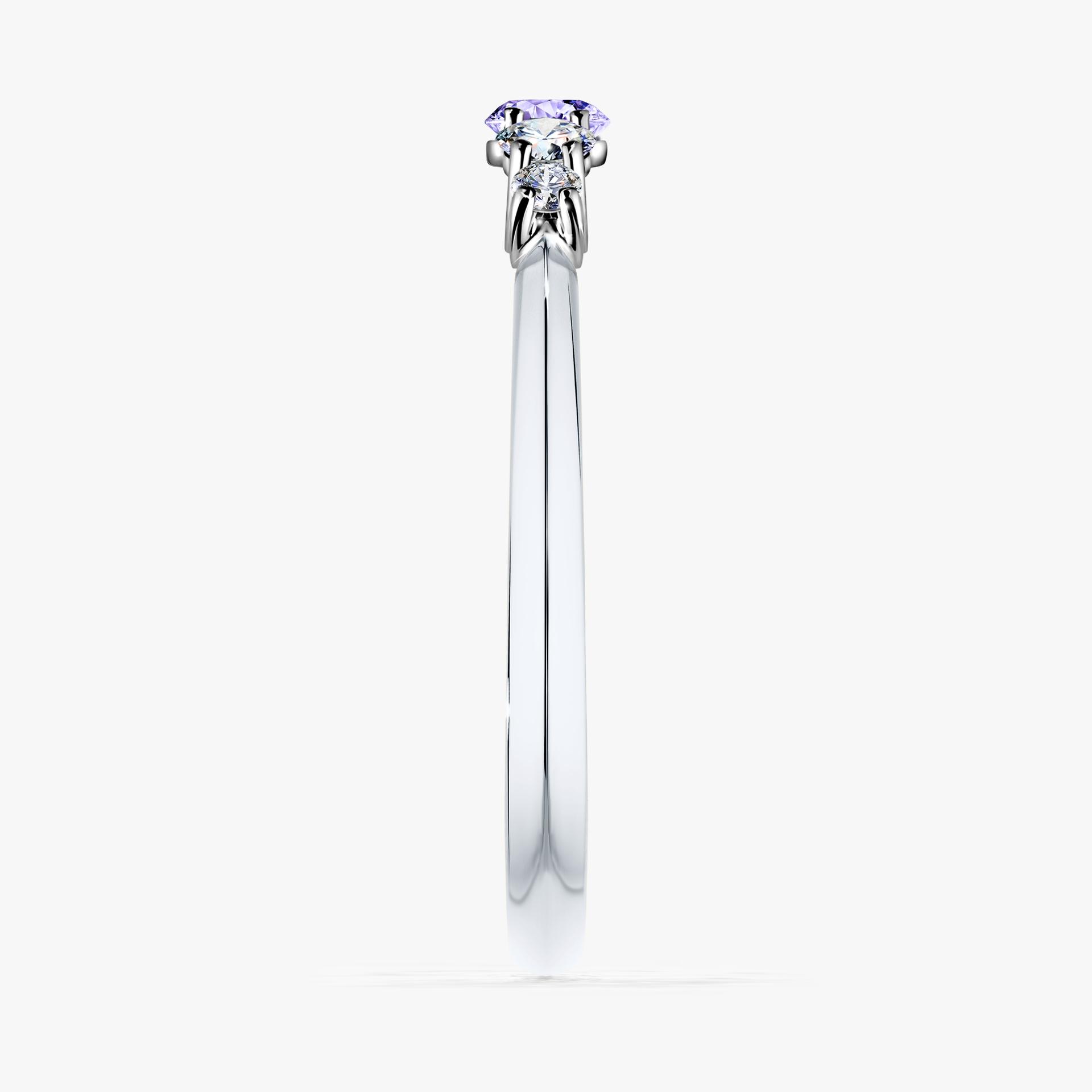 Pierścionek zaręczynowy My Darling z białego złota z tanzanitem 0,22ct