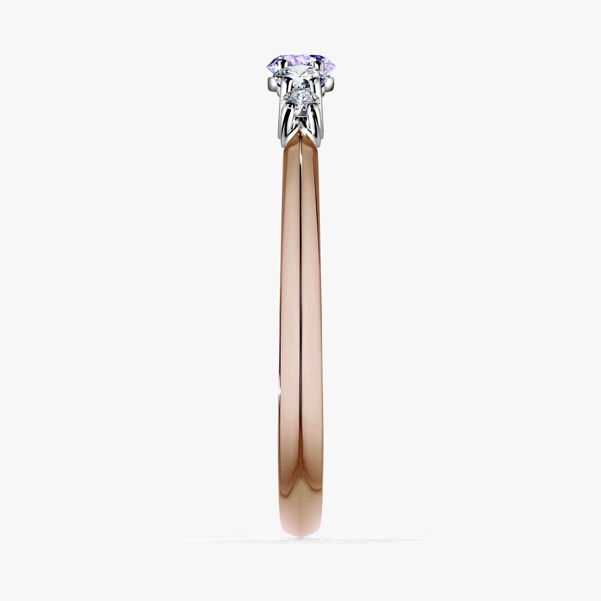 Pierscionek zareczynowy z tanzanitem 022 CT z rozowego zlota my darling 03
