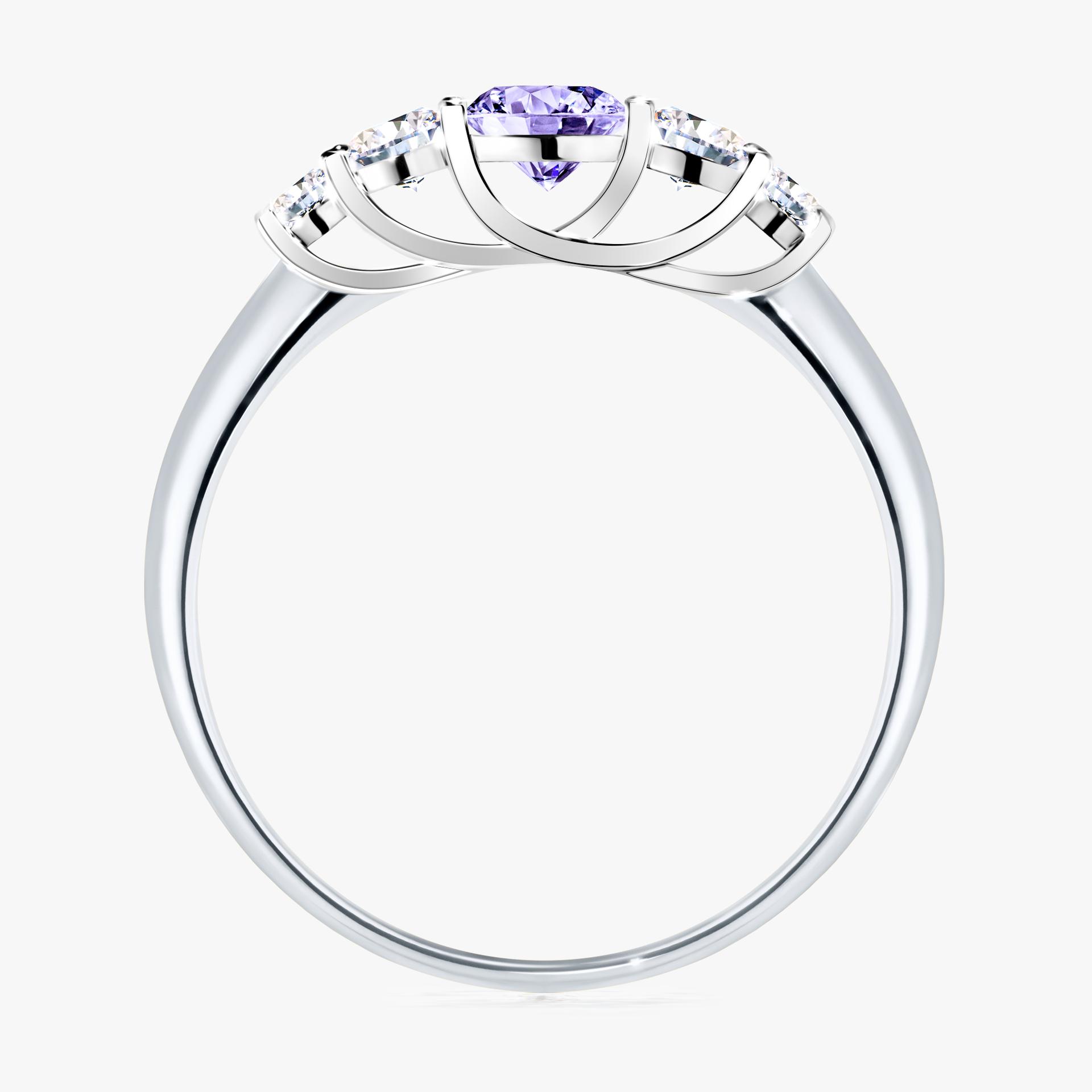 Pierscionek zareczynowy z tanzanitem 053 CT z bialego zlota my darling 02