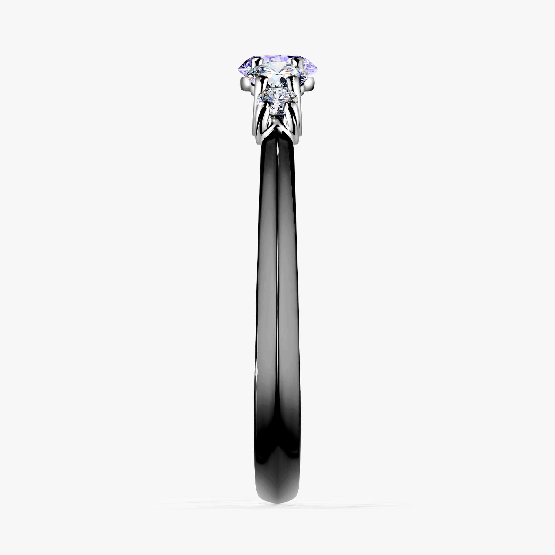 Pierscionek zareczynowy z tanzanitem 053 CT z czarnego zlota my darling 03