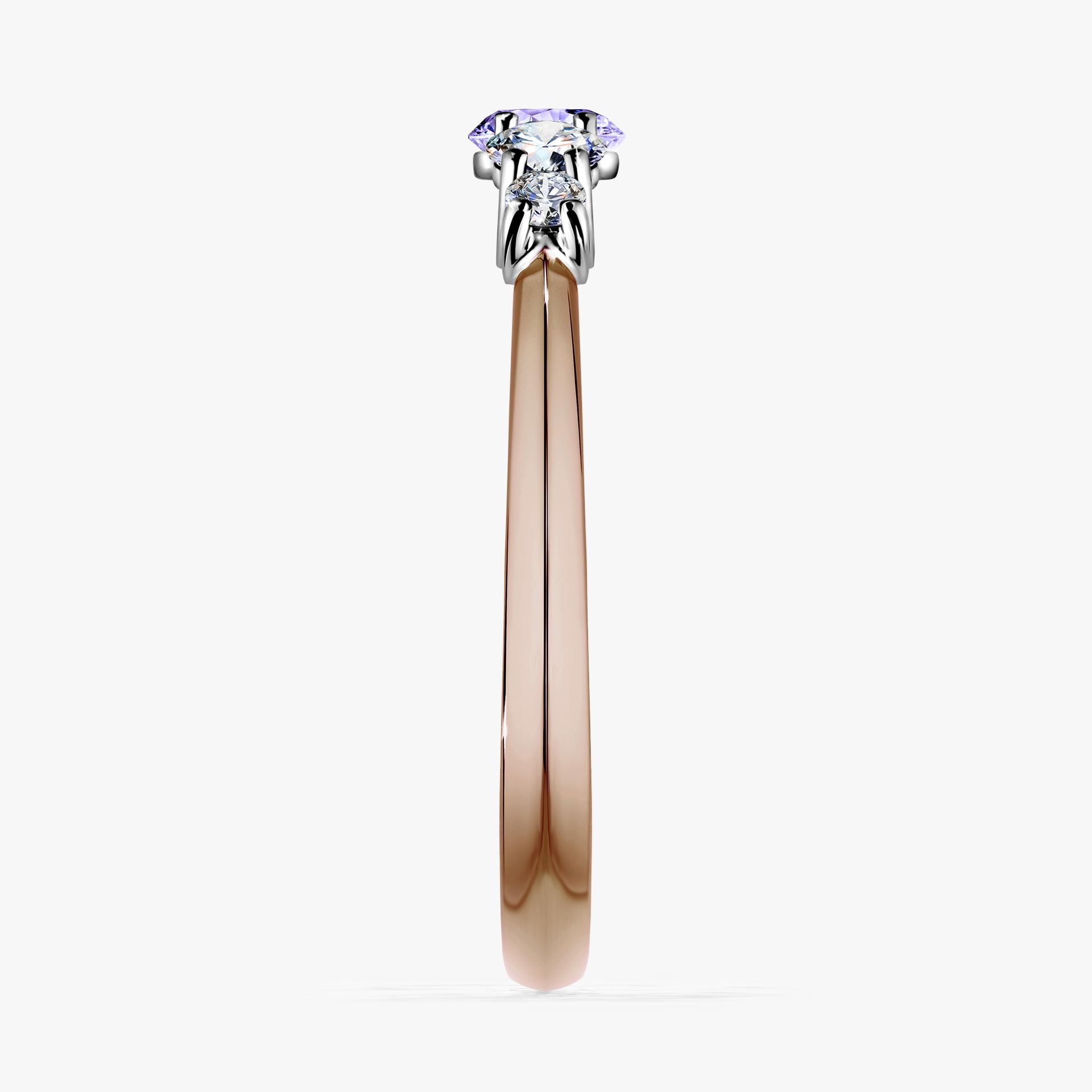 Pierścionek zaręczynowy My Darling z różowego złota z tanzanitem 0,53ct