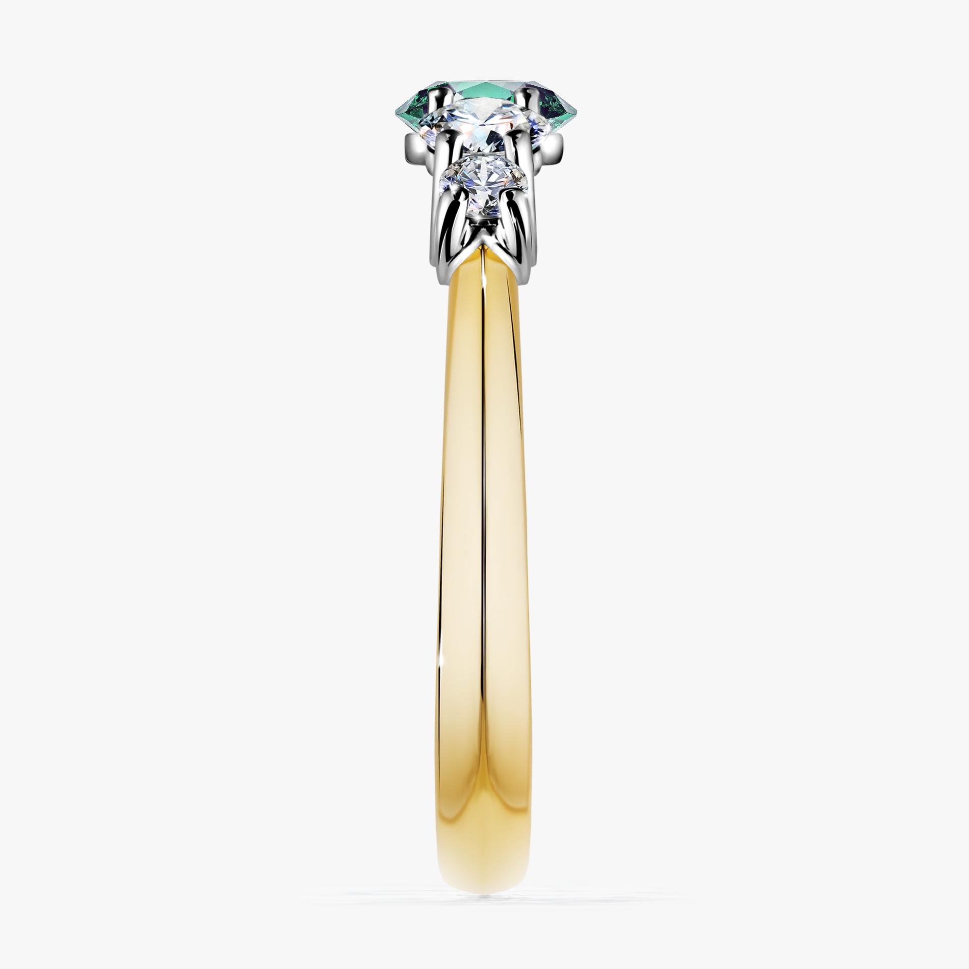 Pierścionek zaręczynowy My Darling z żółtego złota ze szmaragdem 0,96ct