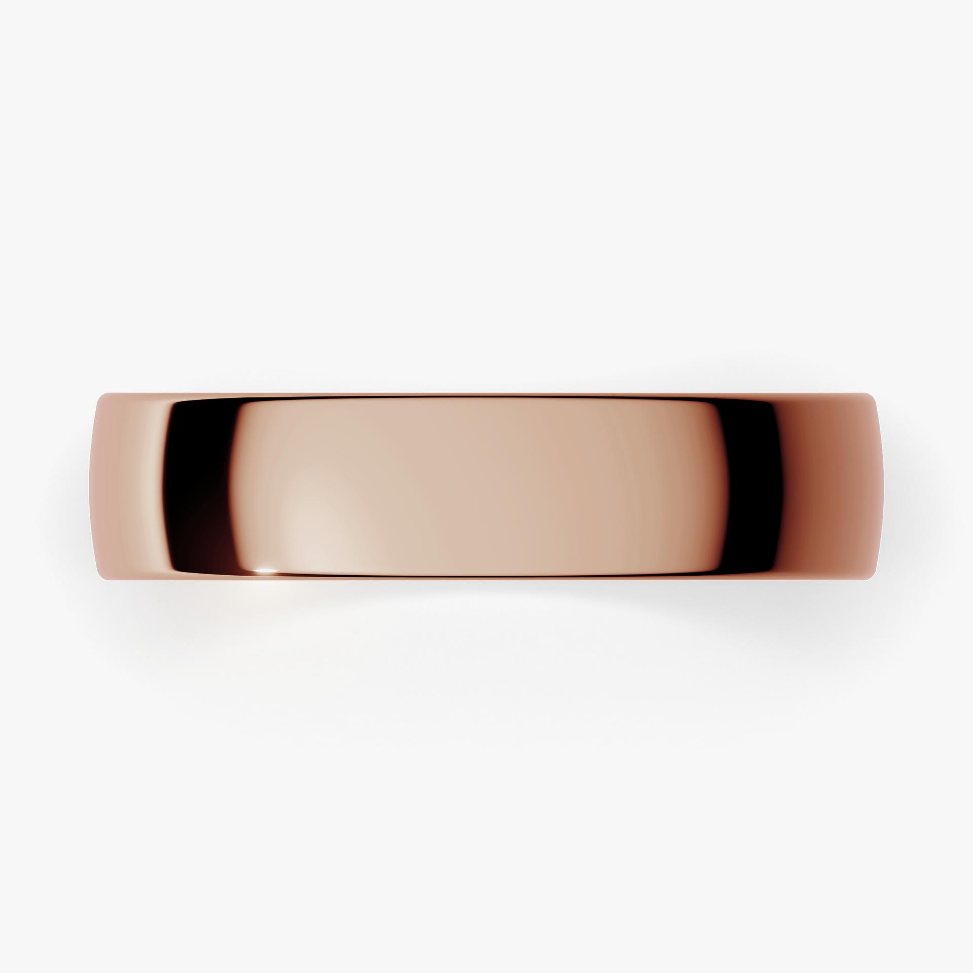 Obraczka slubna polokrogla fit 4 5 mm z rozowego zlota 02