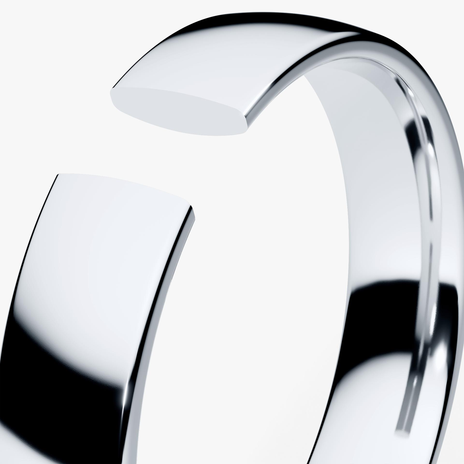 Obrączka ślubna Fit z białego złota 4mm