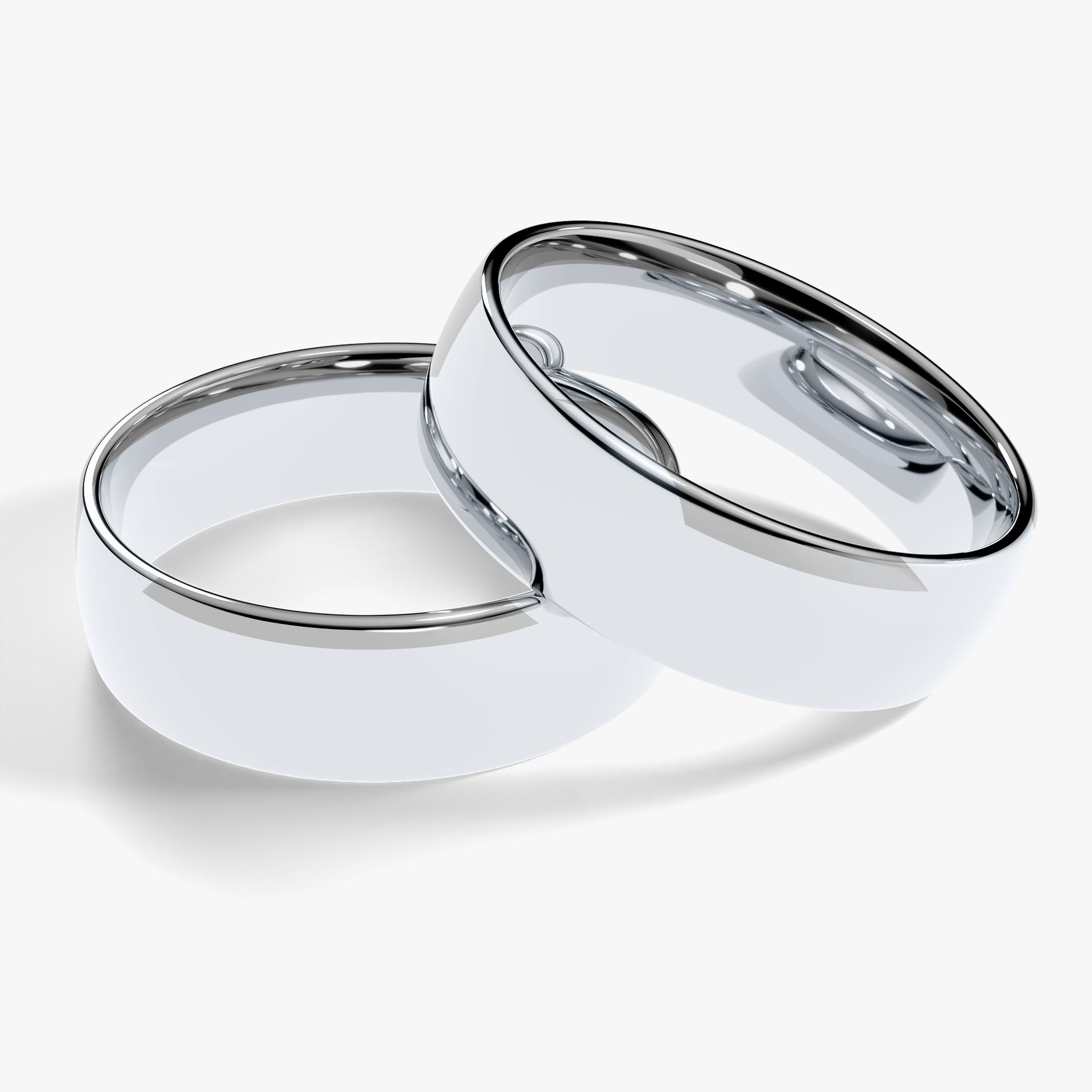 Obraczka slubna polokrogla fit 5 5 mm z bialego zlota 04