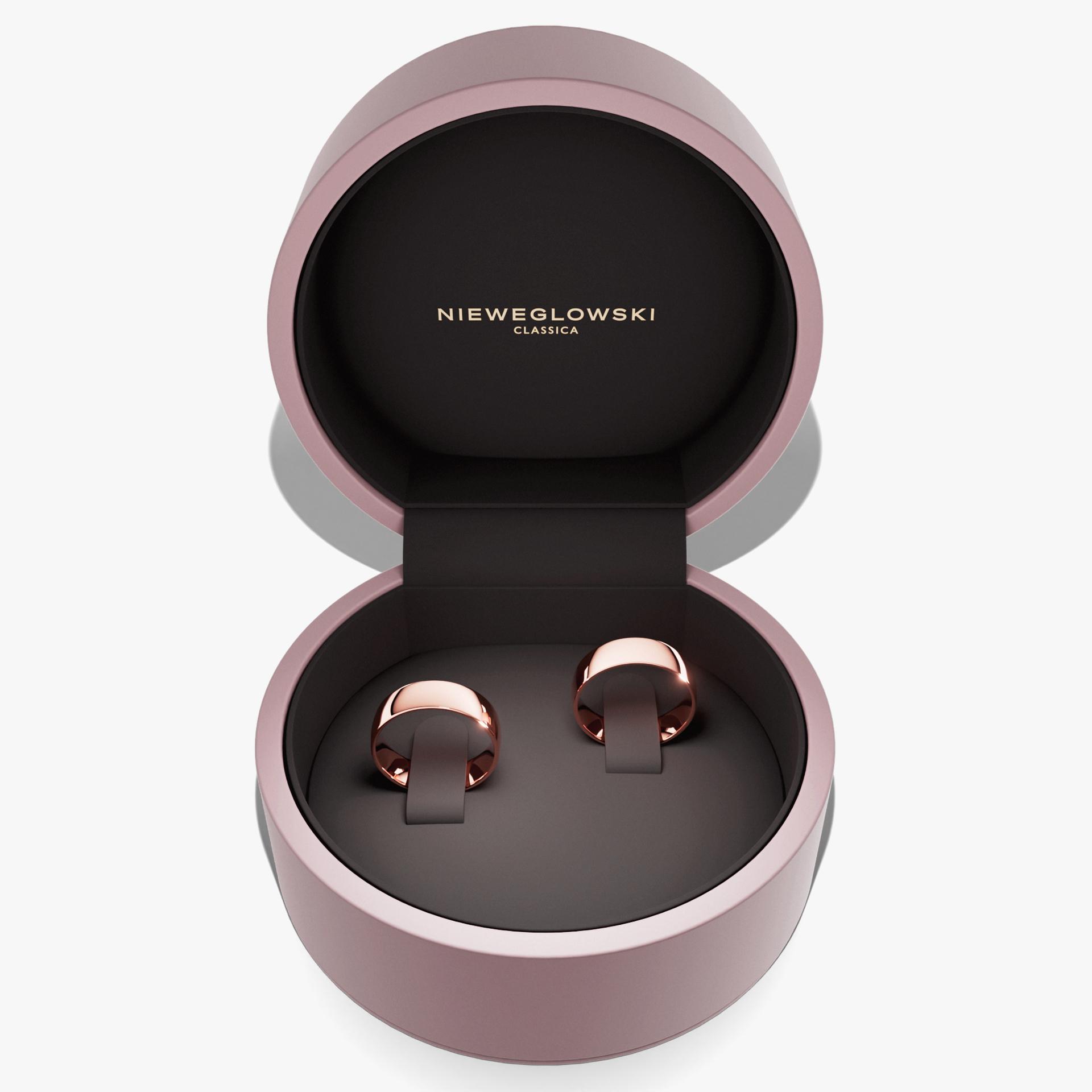 Obraczka slubna polokrogla fit 5 5 mm z rozowego zlota 06