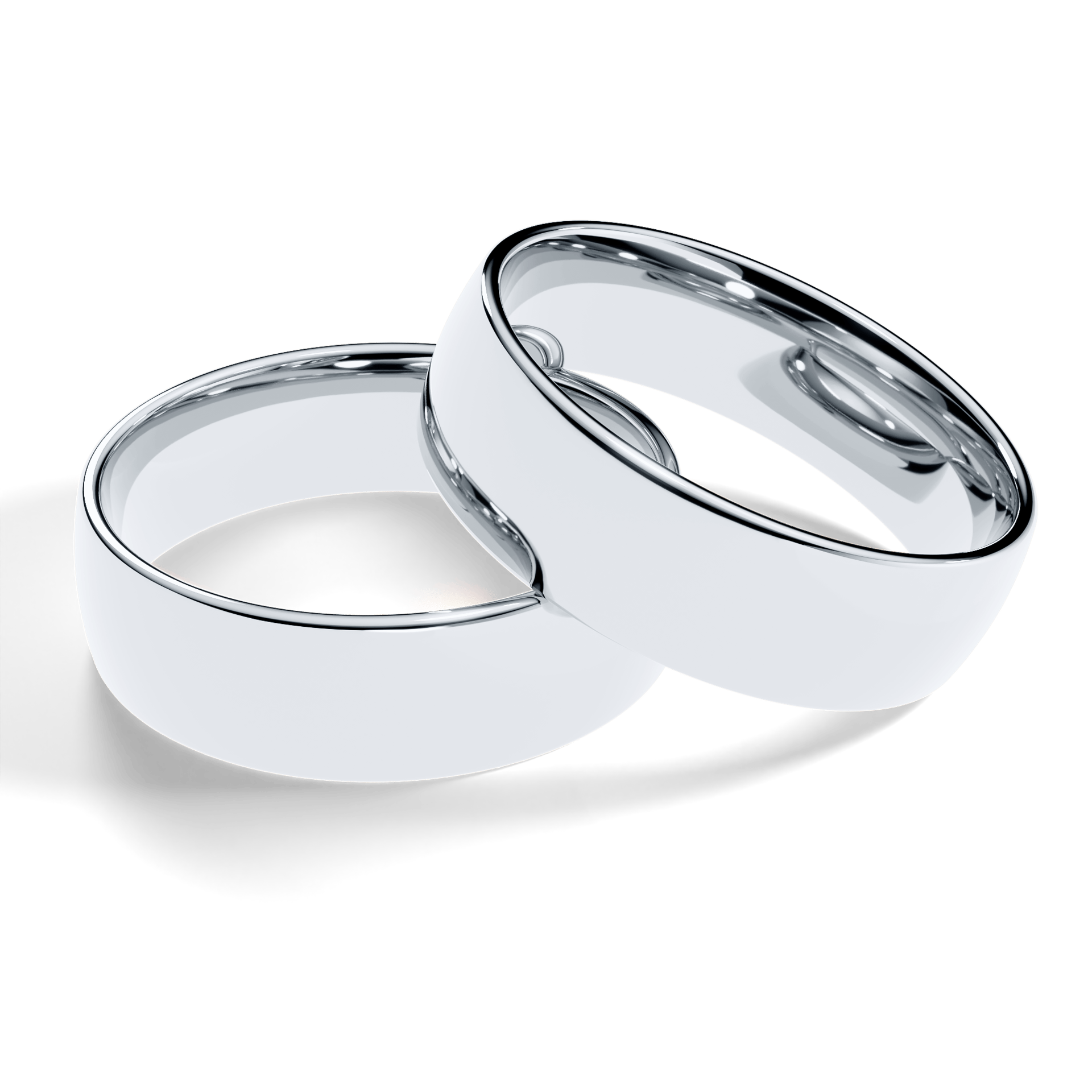 Obraczki slubne polokragla fit biale zloto 5 5 mm 1mm