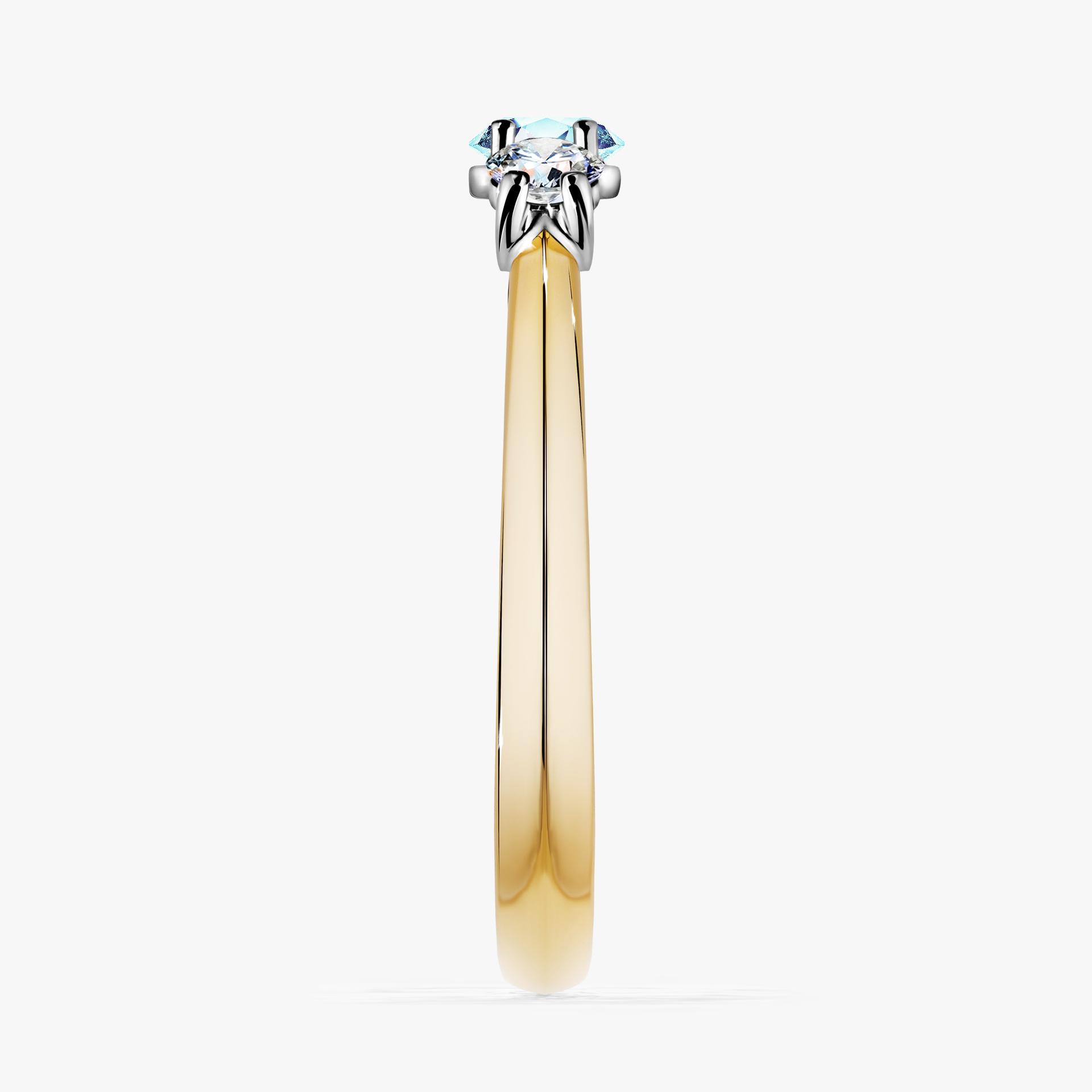 Pierścionek zaręczynowy My Honey z żółtego złota z akwamarynem 0,45ct