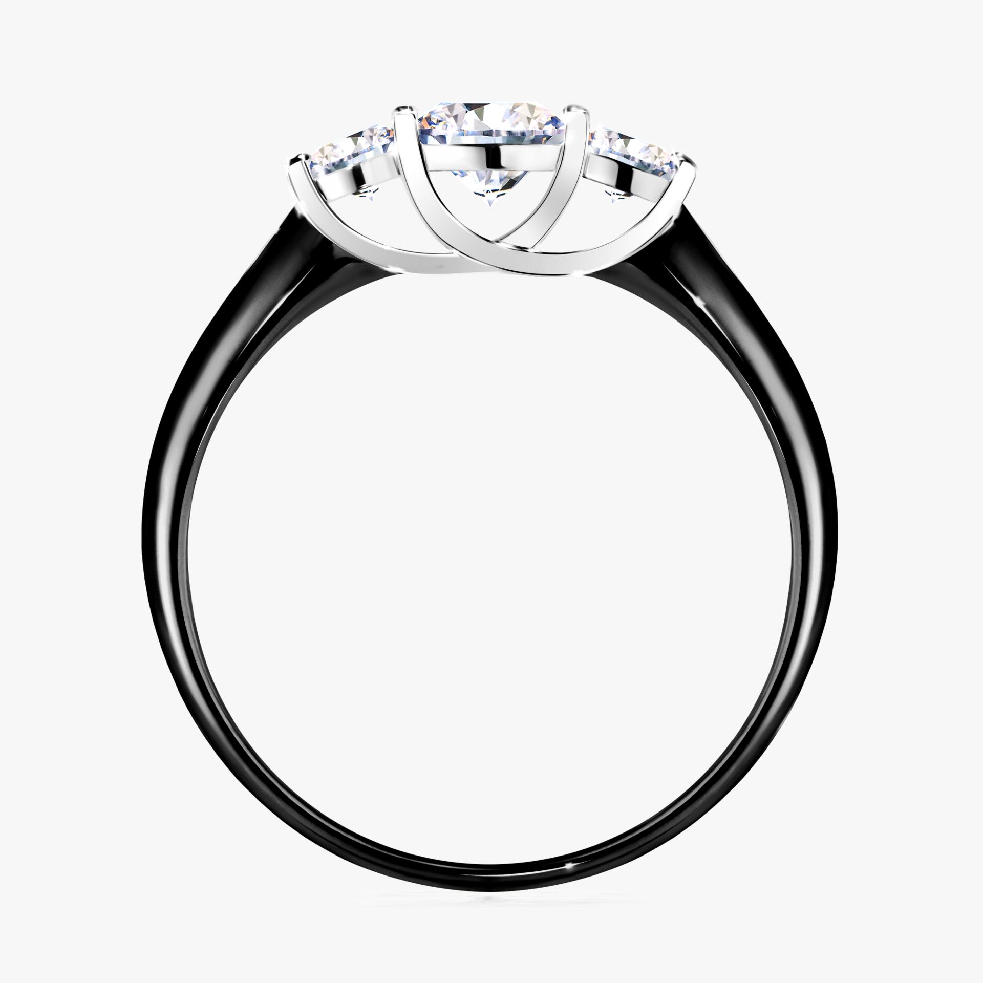 Pierscionek zareczynowy z diamentem 045 CT z czarnego zlota my honey 02