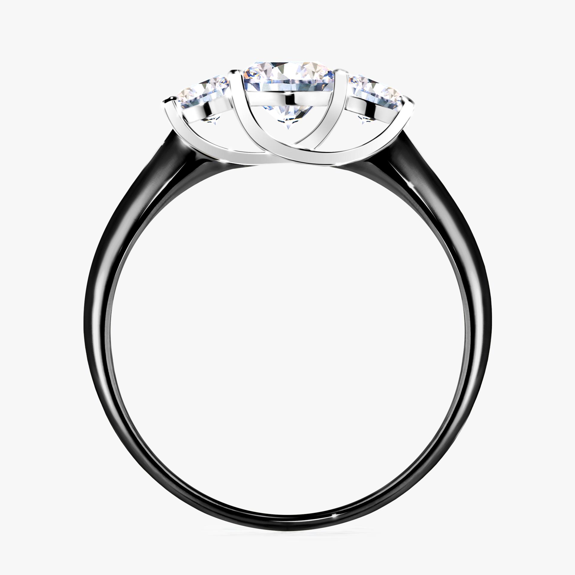 Pierscionek zareczynowy z diamentem 084 CT z czarnego zlota my honey 02