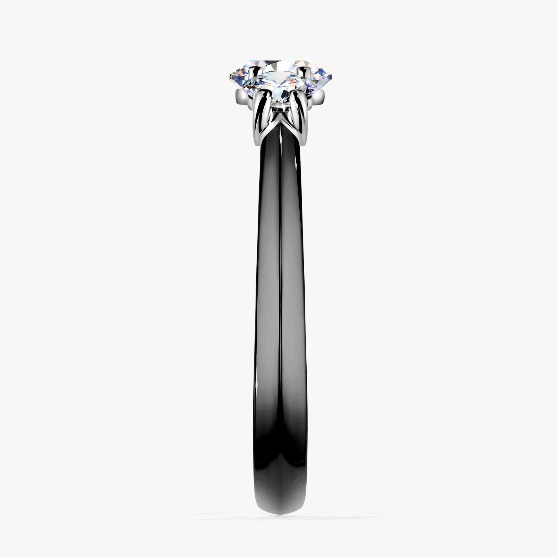 Pierscionek zareczynowy z diamentem 084 CT z czarnego zlota my honey 03