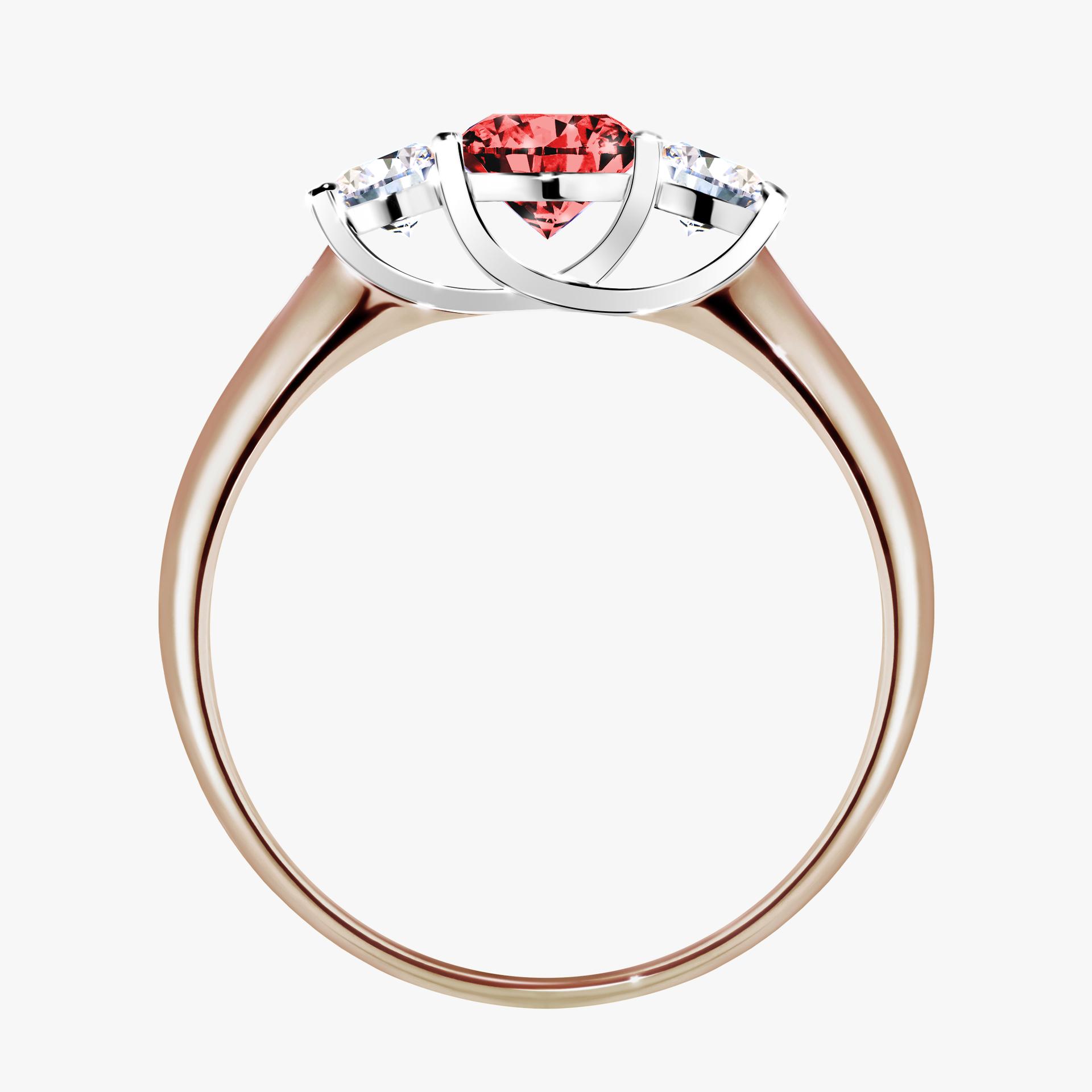 Pierscionek zareczynowy z diamentem czerwony 084 CT z rozowego zlota my honey 02