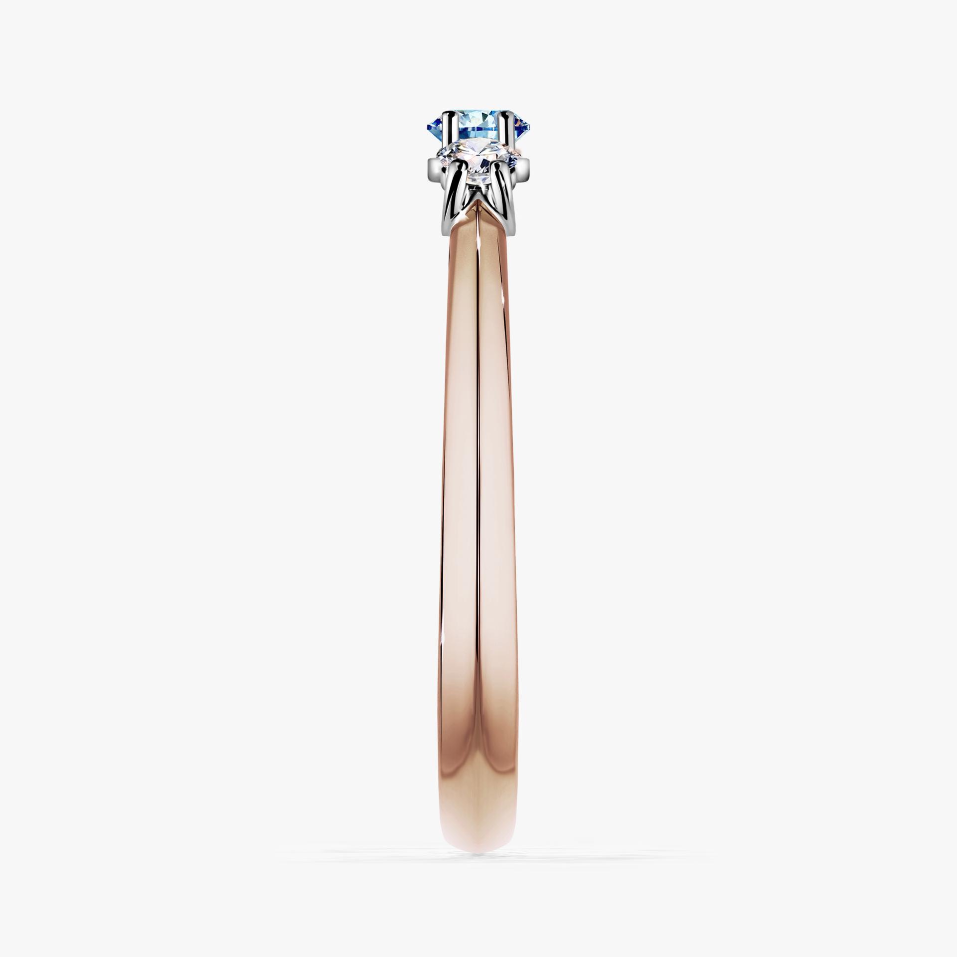 Pierscionek zareczynowy z diamentem niebieski 022 CT z rozowego zlota my honey 03
