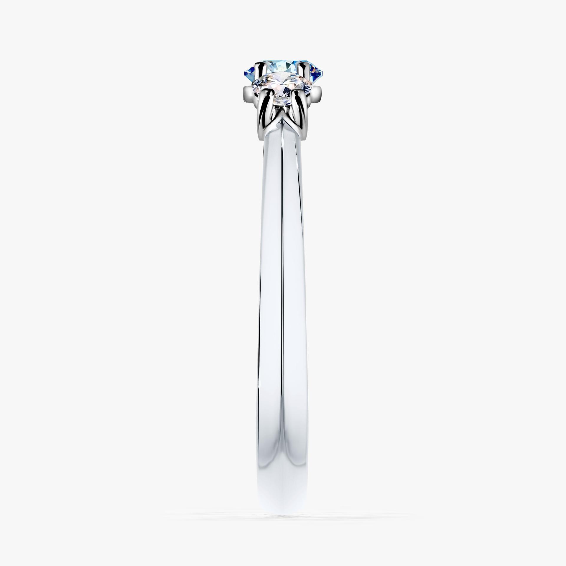 Pierscionek zareczynowy z diamentem niebieski 053 CT z bialego zlota my honey 03