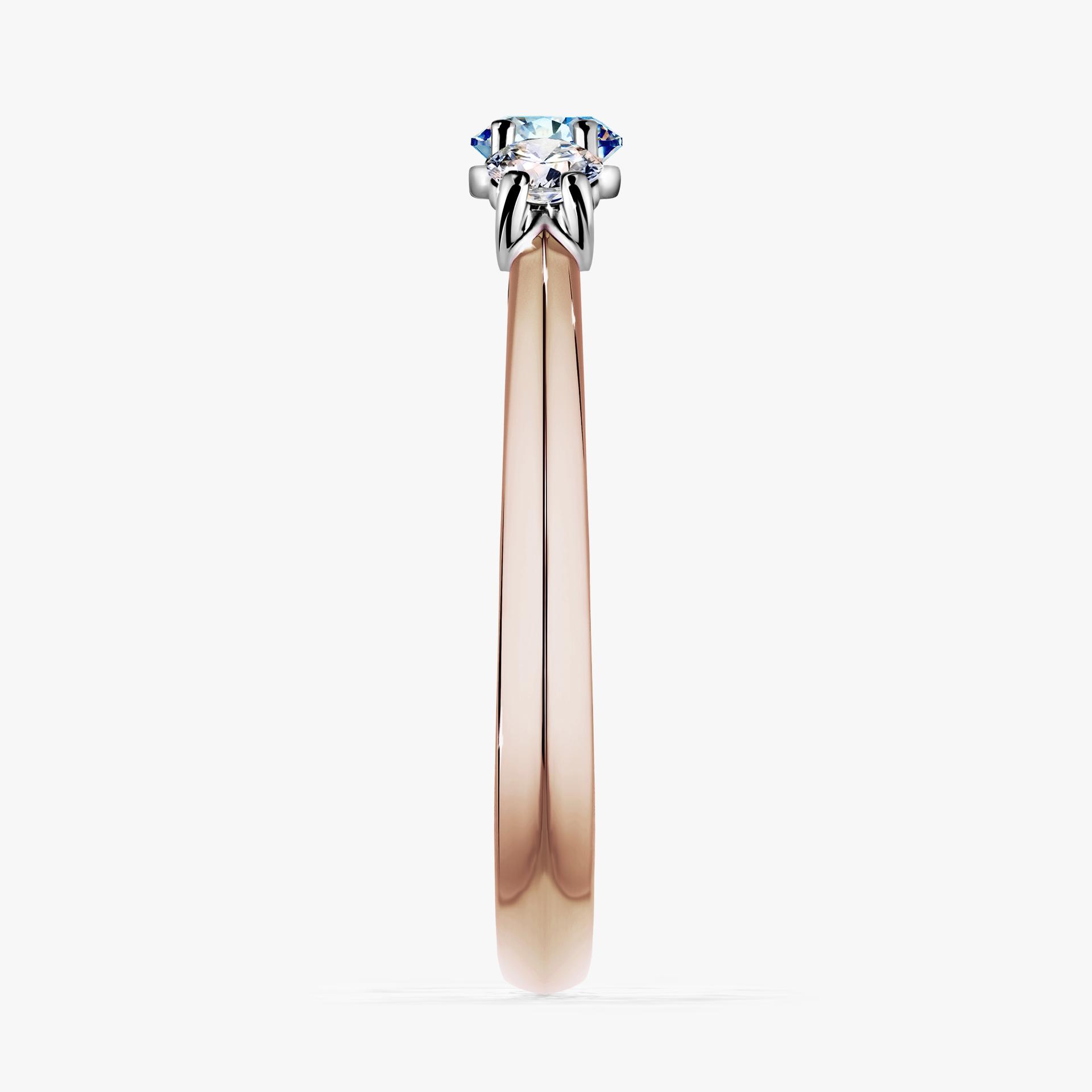 Pierscionek zareczynowy z diamentem niebieski 053 CT z rozowego zlota my honey 03