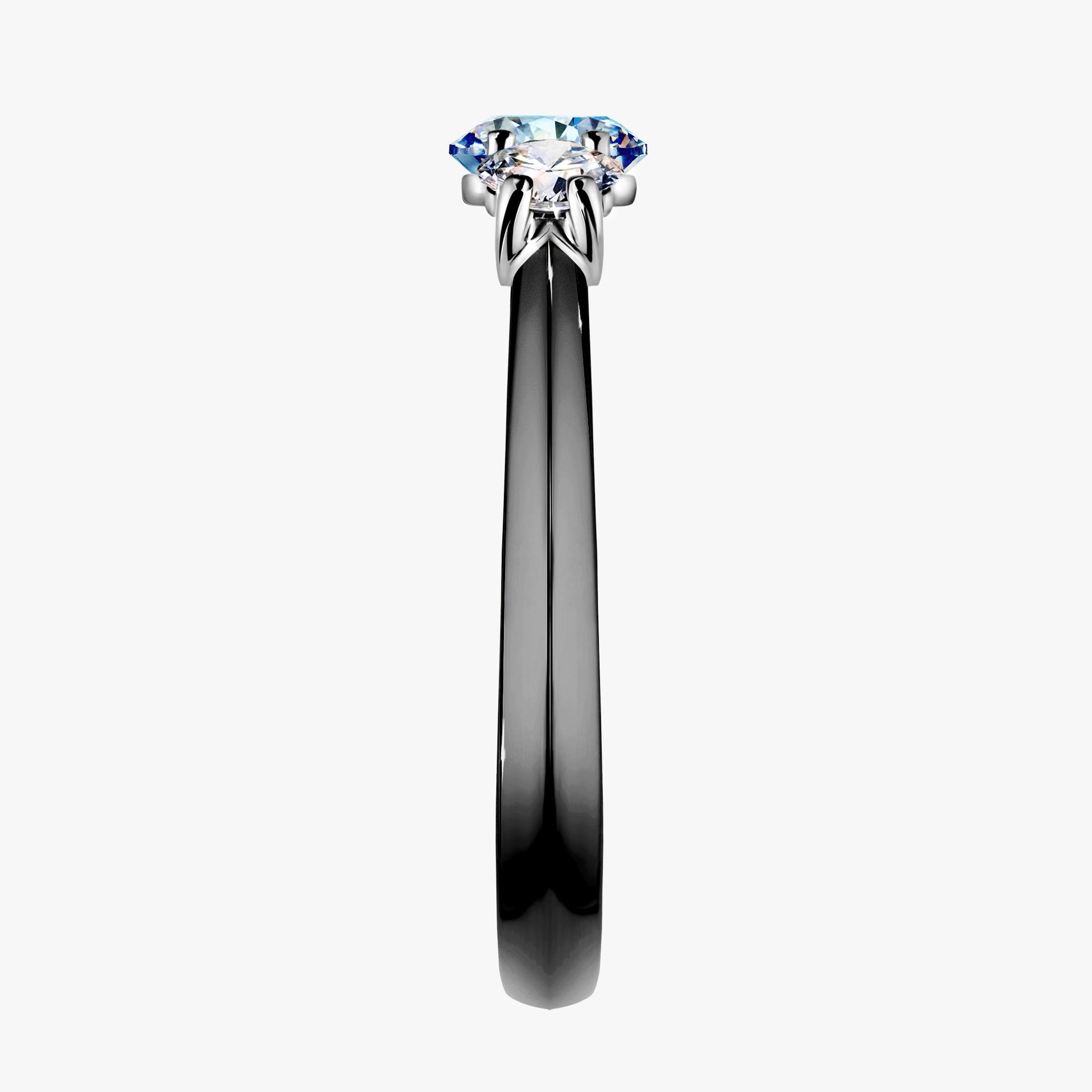 Pierscionek zareczynowy z diamentem niebieski 084 CT z czarnego zlota my honey 03