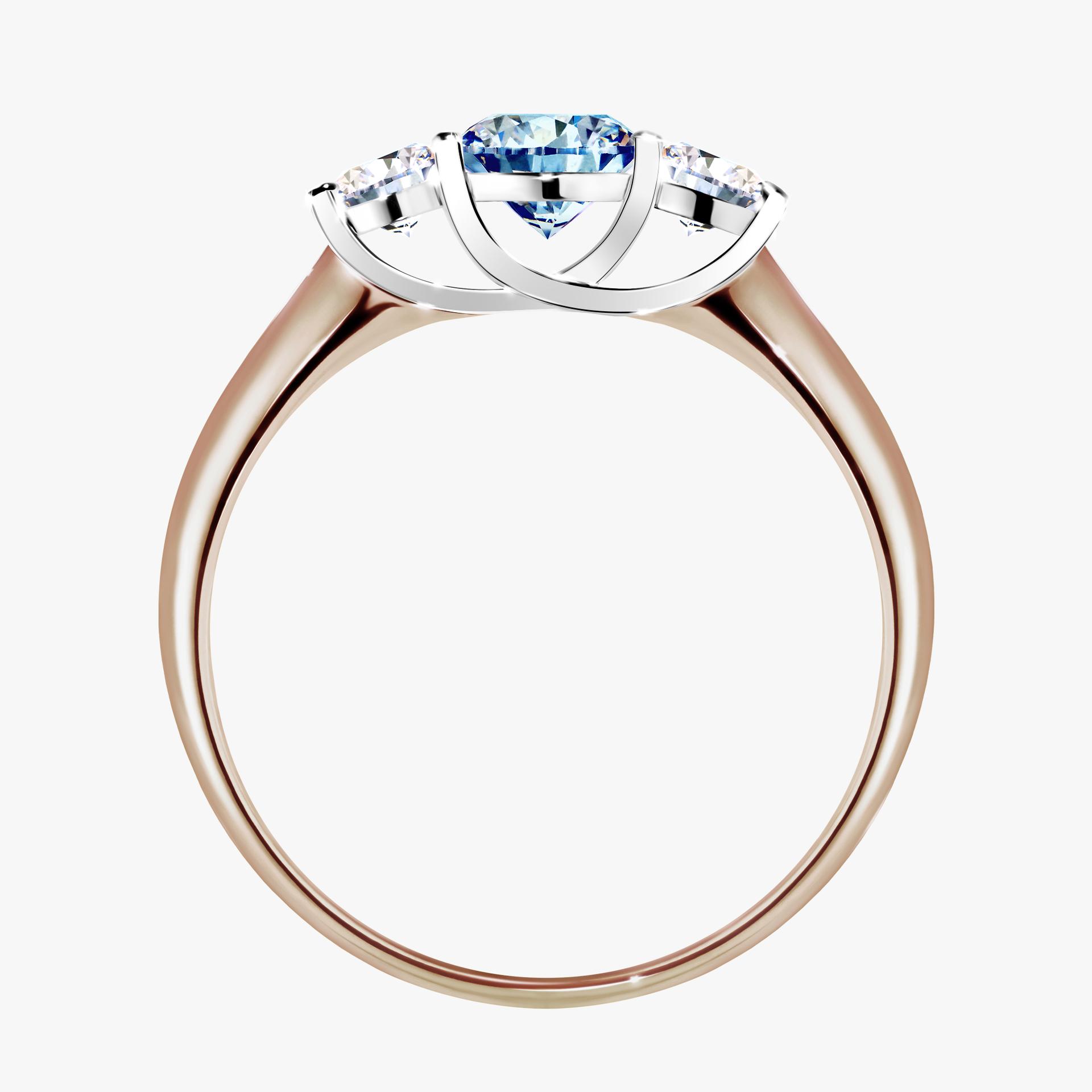 Pierscionek zareczynowy z diamentem niebieski 084 CT z rozowego zlota my honey 02