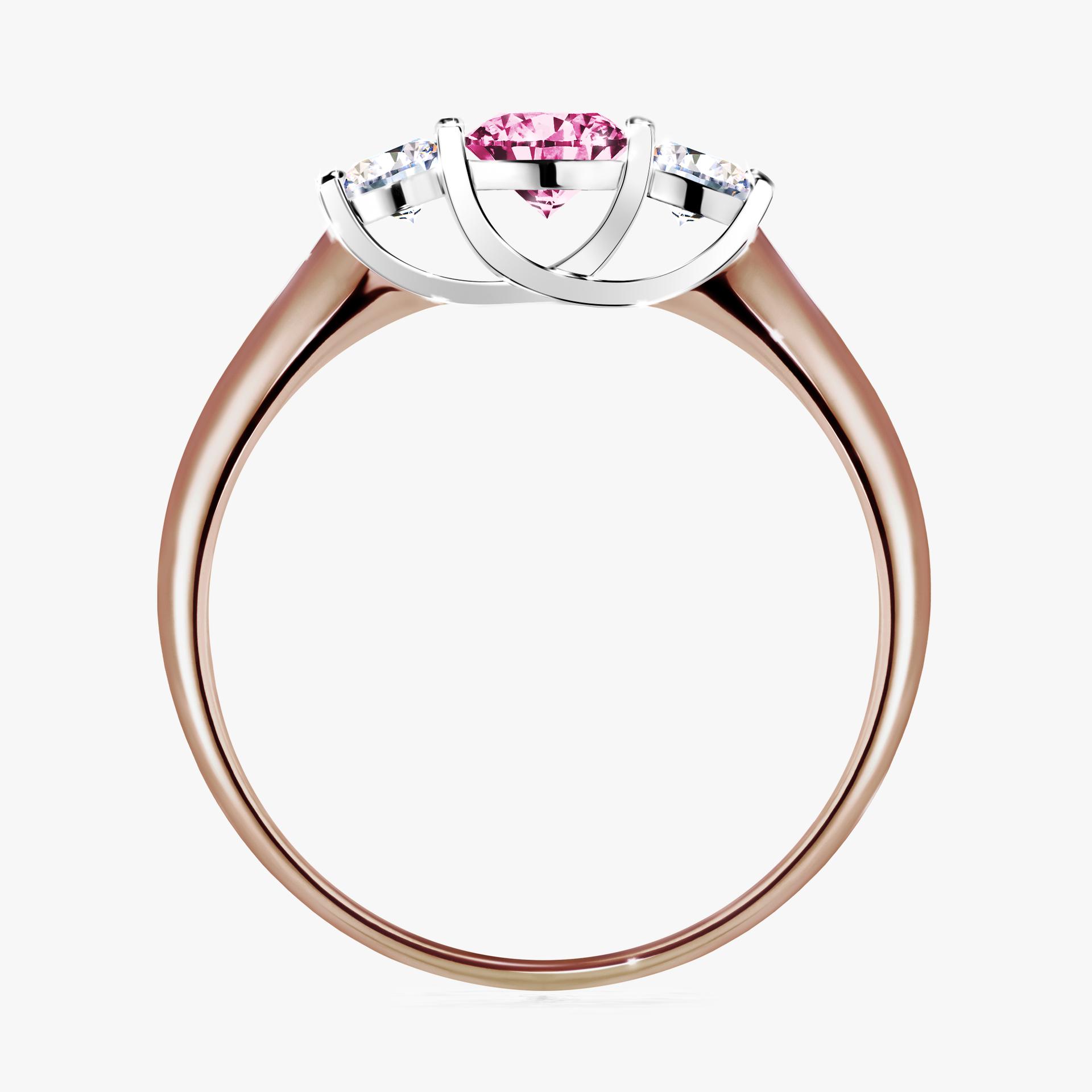 Pierscionek zareczynowy z diamentem rozowy 053 CT z rozowego zlota my honey 02