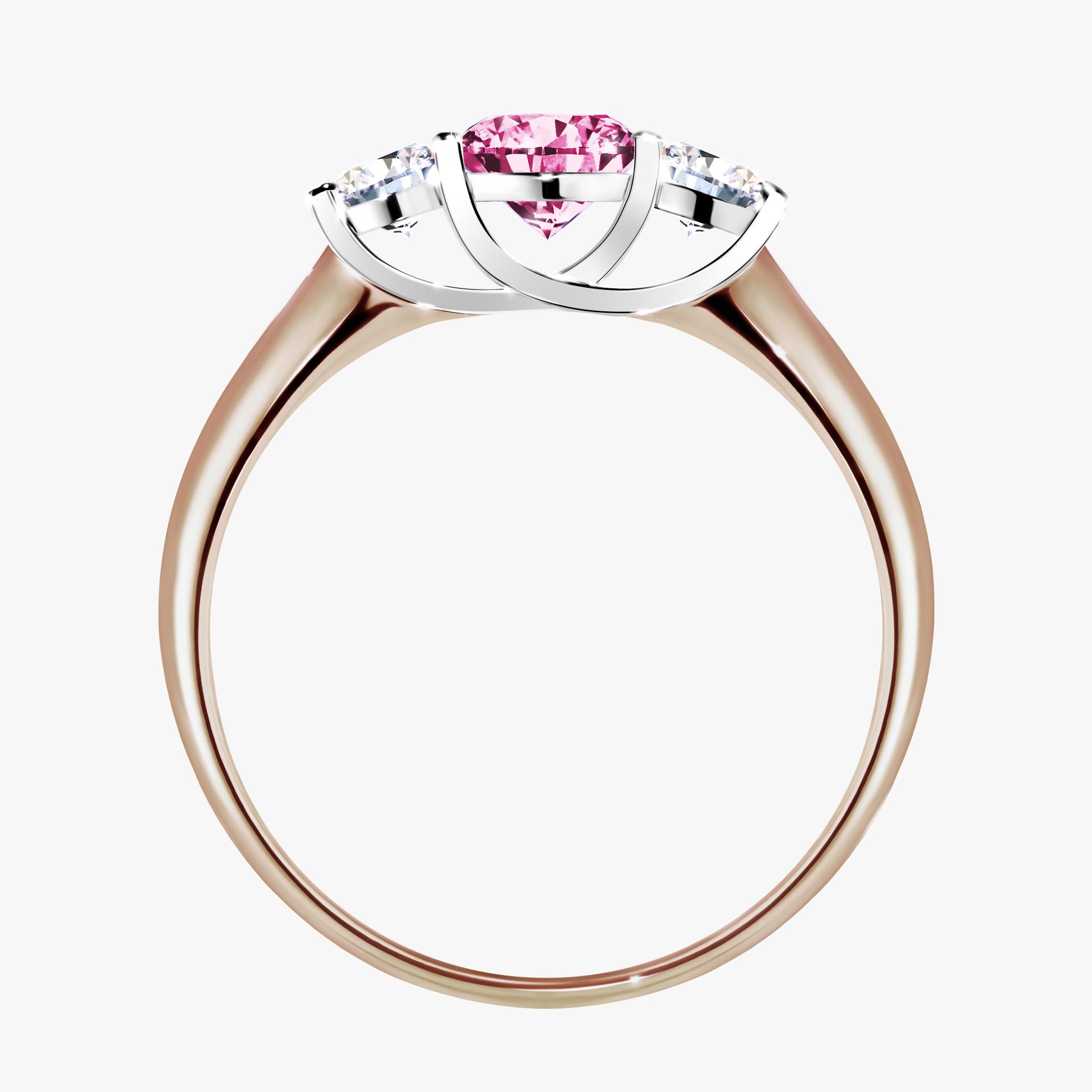 Pierscionek zareczynowy z diamentem rozowy 084 CT z rozowego zlota my honey 02