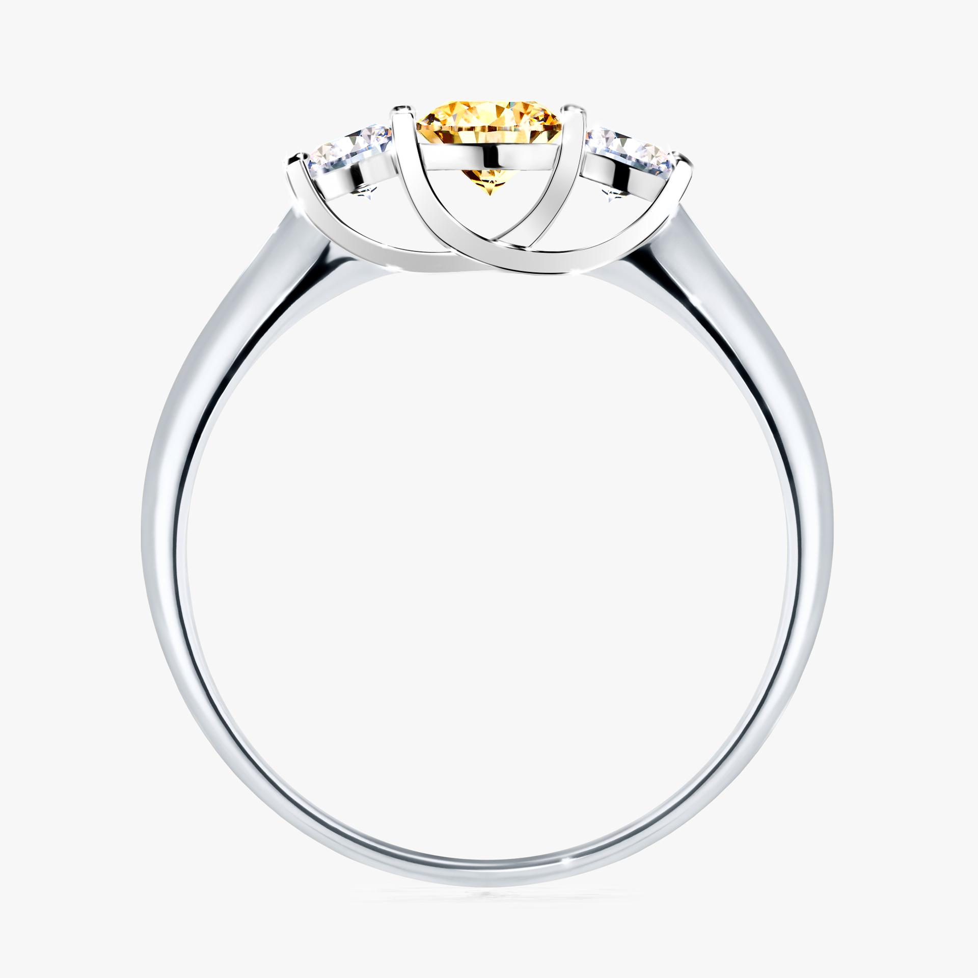 Pierscionek zareczynowy z diamentem zolty 053 CT z bialego zlota my honey 02