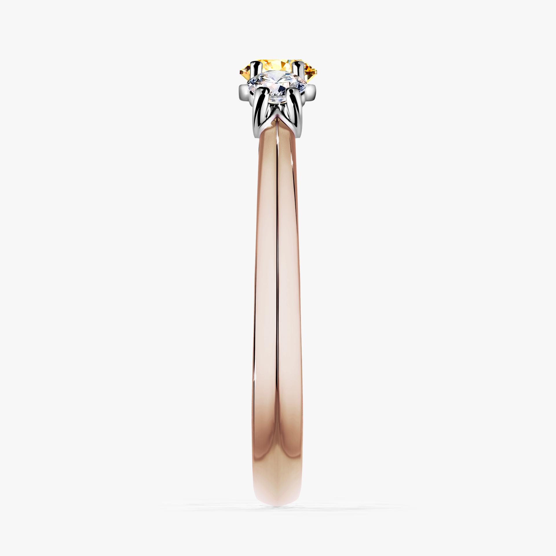 Pierscionek zareczynowy z diamentem zolty 053 CT z rozowego zlota my honey 03