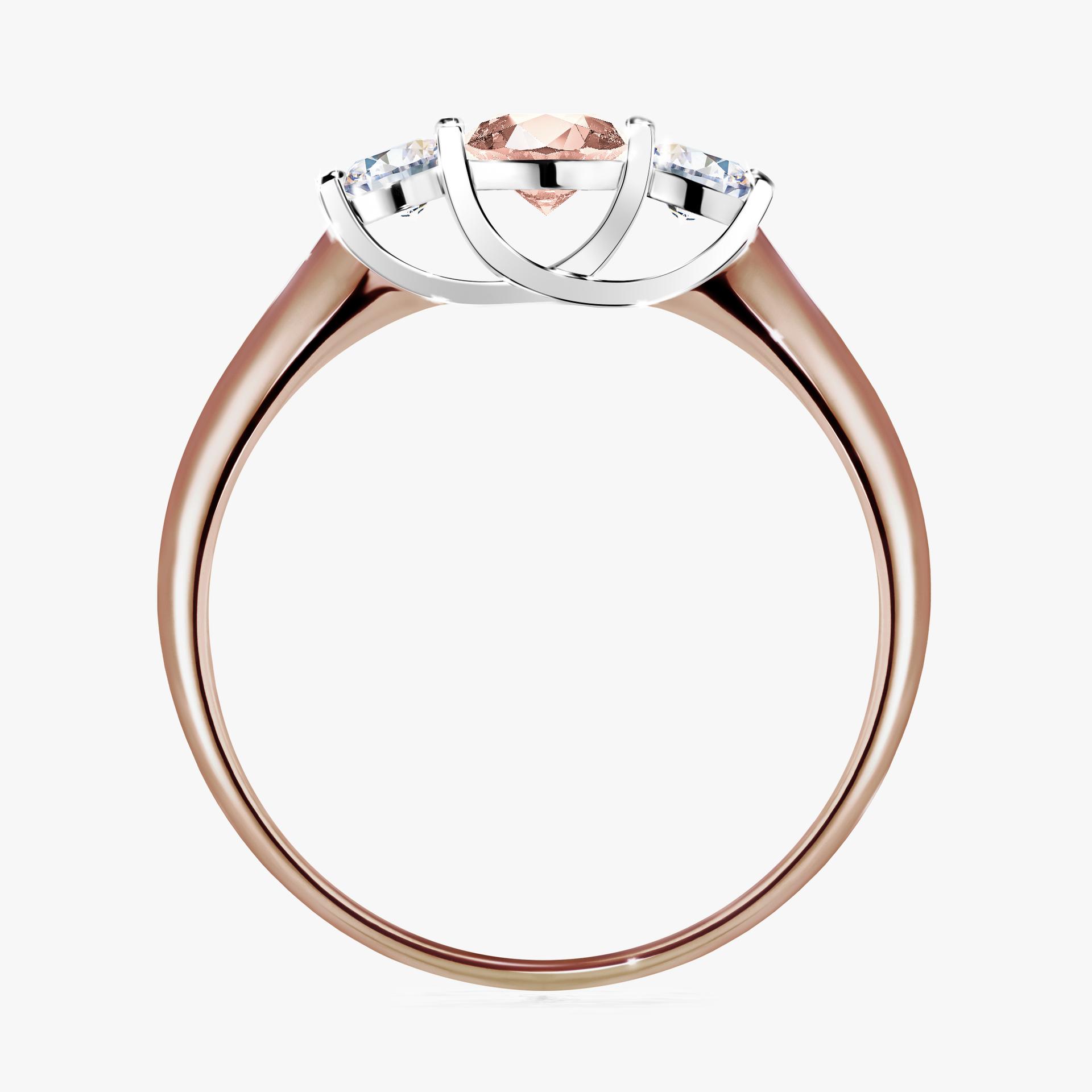 Pierścionek zaręczynowy My Honey z różowego złota z morganitem 0,45ct
