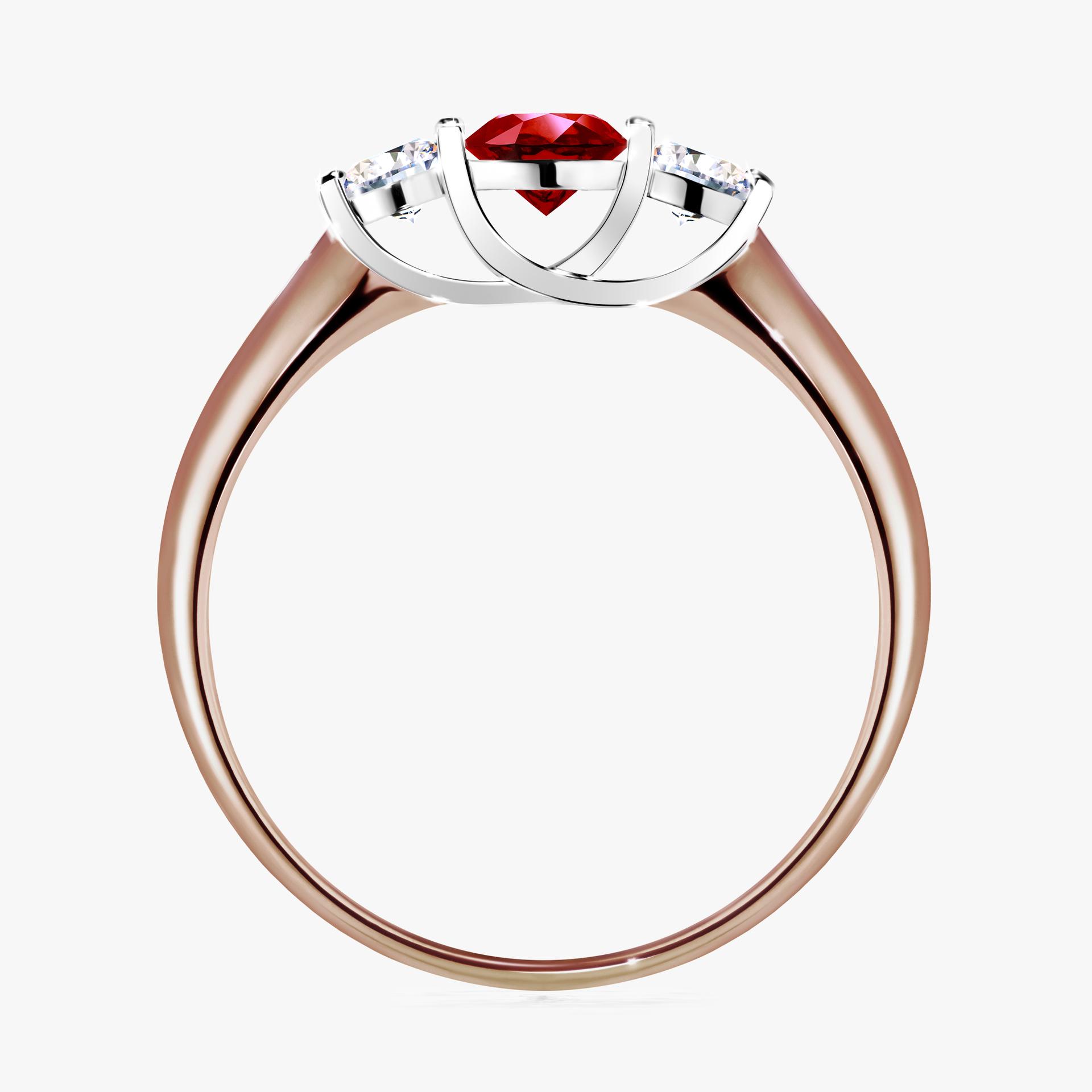 Pierscionek zareczynowy z rubinem 045 CT z rozowego zlota my honey 02